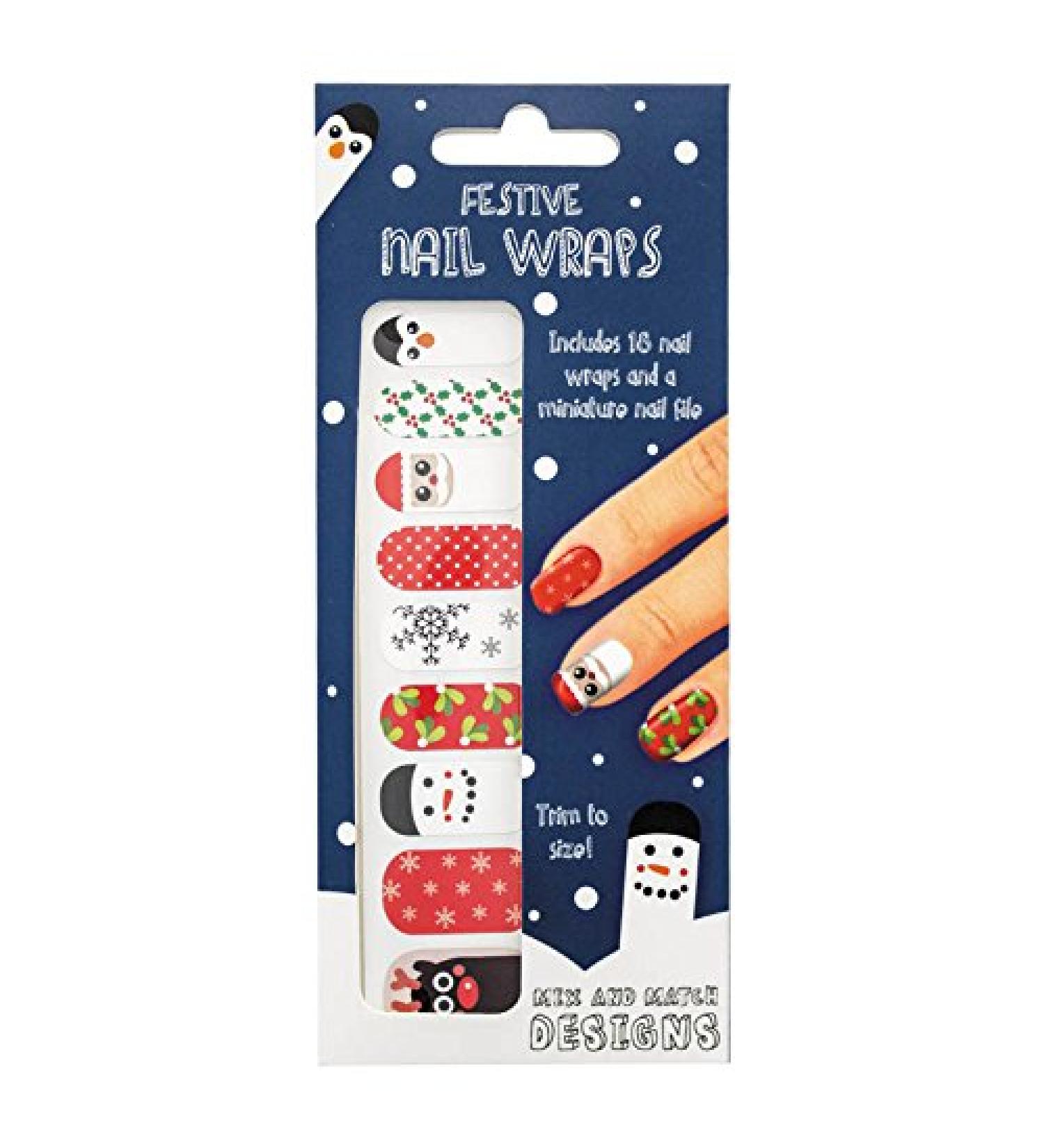 Paladone Festive Nail Wraps - Holiday Nail Art for Christmas and New Year's - Buy Online on GoSupps.com
