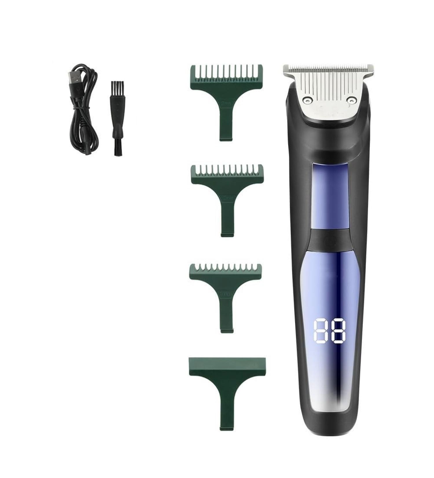 Waterproof Electric Hair Cutting Tool - LED Display USB Clipper for Barbers | Hairdressing Shear | One Color - Buy Online on GoSupps.com