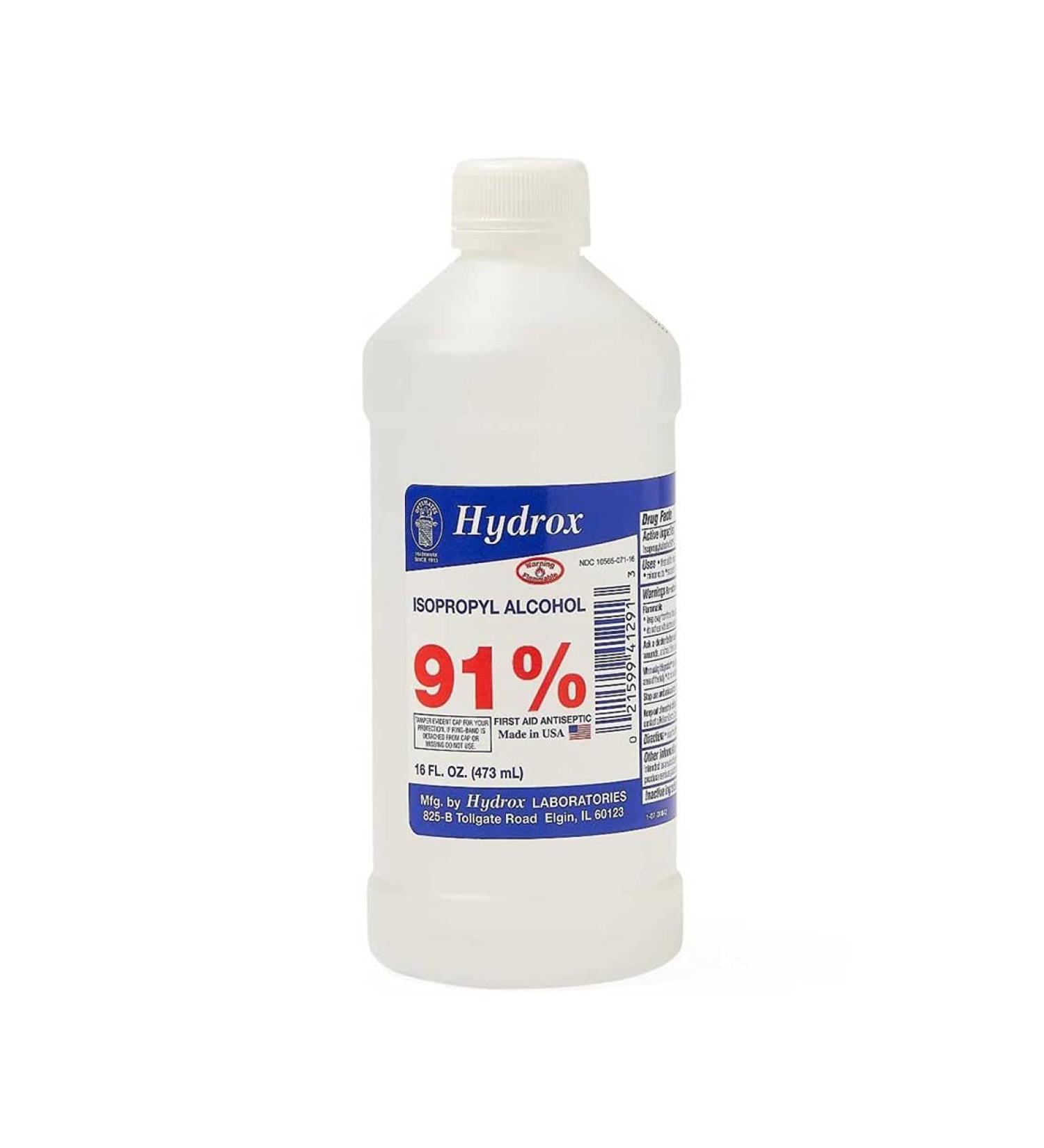 Hydrox 91 Isopropyl Rubbing Alcohol - 1 Gallon | Antiseptic Solution - Buy Online on GoSupps.com