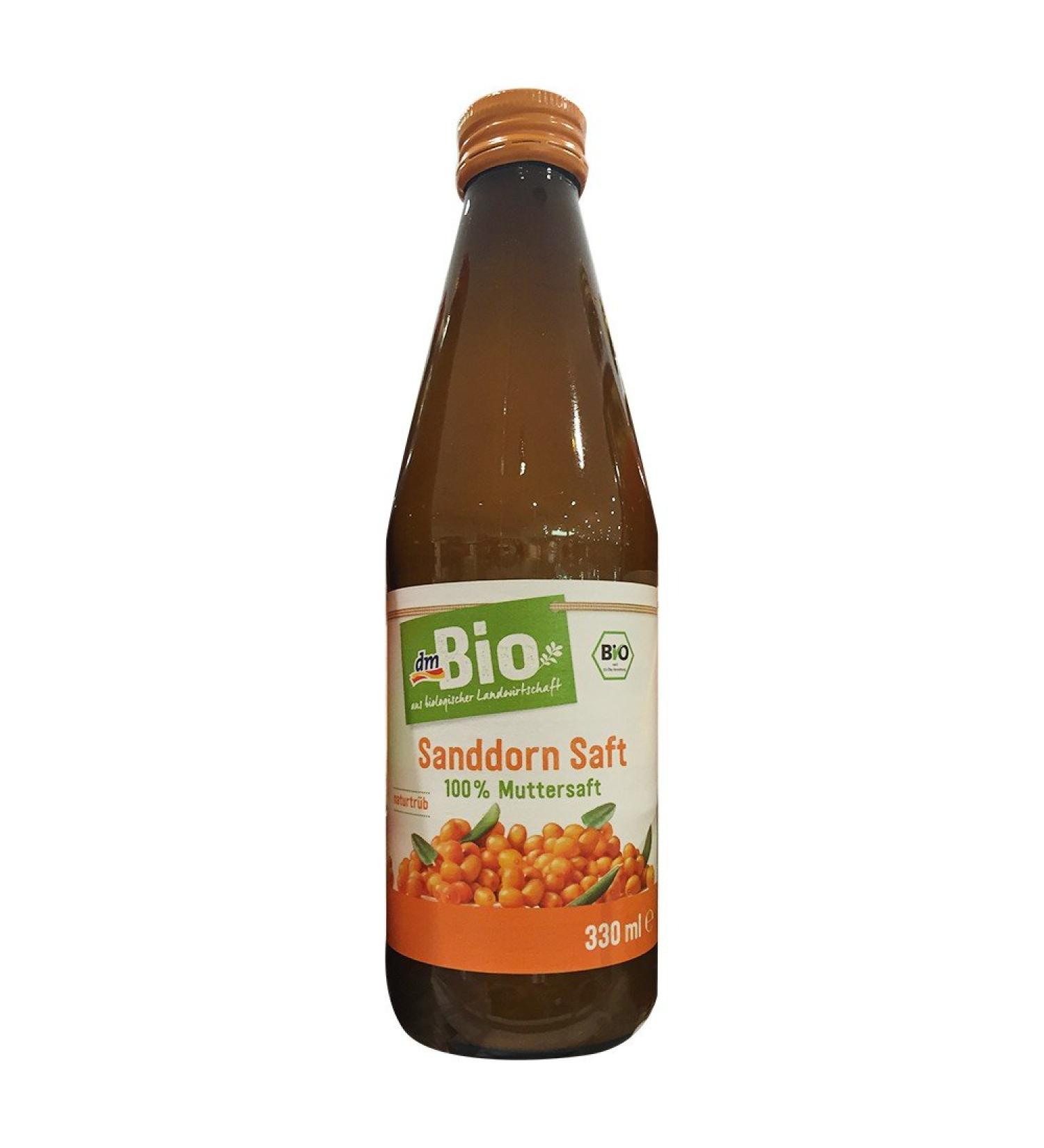 dm-drogerie markt dmBio Sea Buckthorn Juice 100% Maternity Juice 330 ml Glass Bottles (1 Piece)