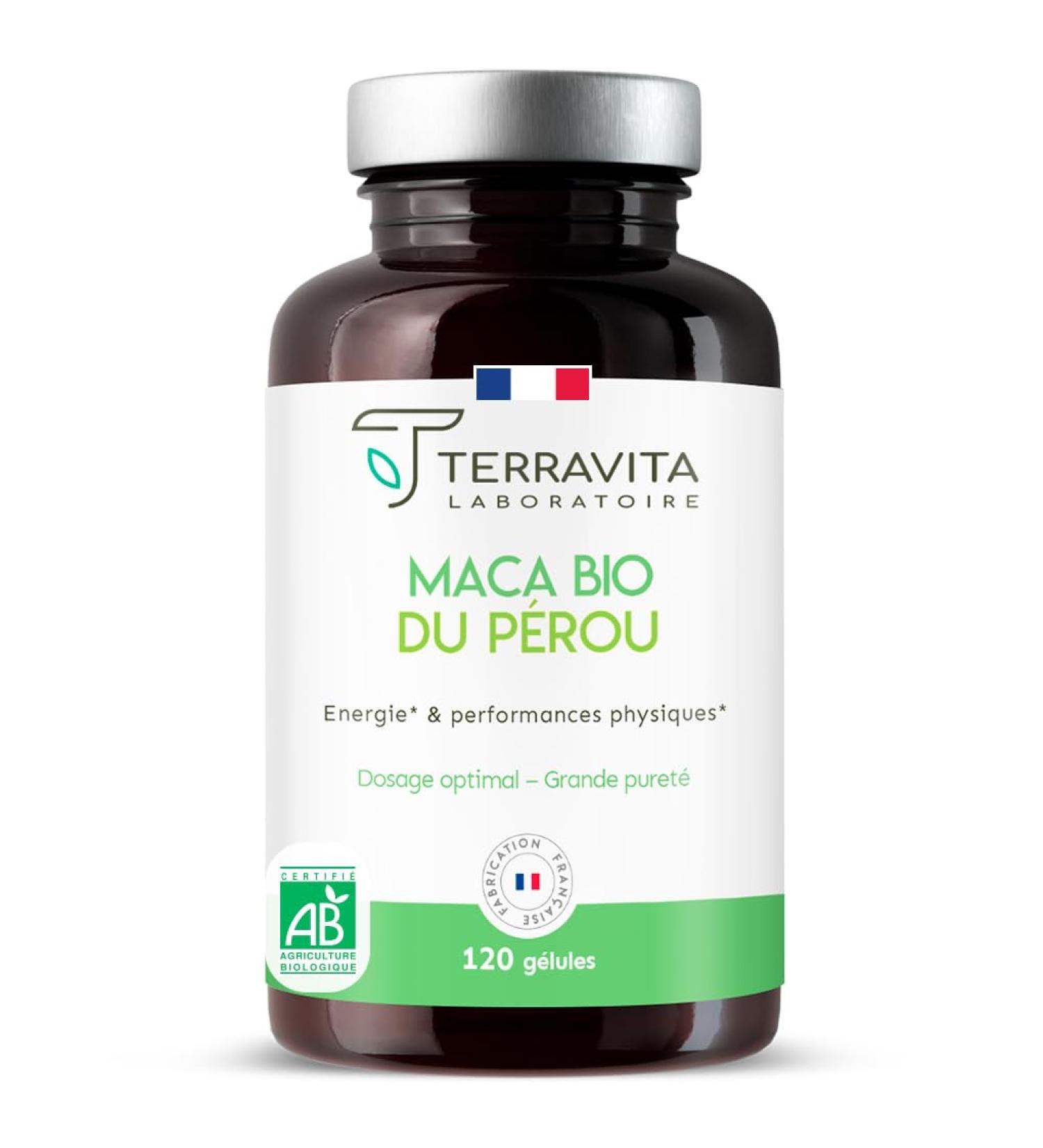 Organic MACA from Peru (Peruvian Ginseng) | Performance Fertility Desire and Energy | Root Rich in Vitamins and Minerals | 1600 mg/day for Maximum Effectiveness | 120 Vegan Capsules | Terravita - Buy Online on GoSupps.com