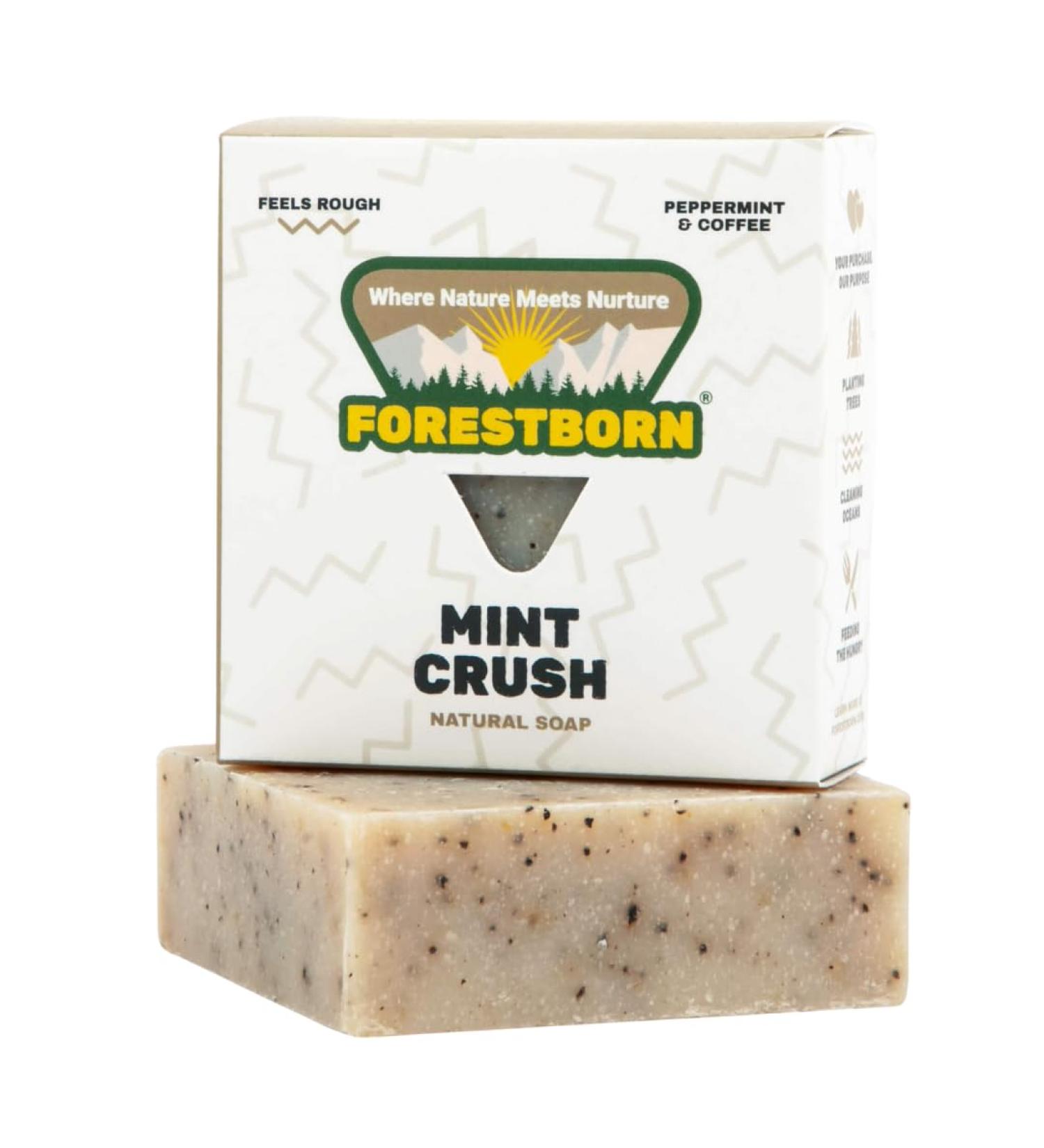 All Natural Premium Quality Mint Crush Bar Soap - Rough Texture 5 oz | Nurturing Nature - Buy Online on GoSupps.com