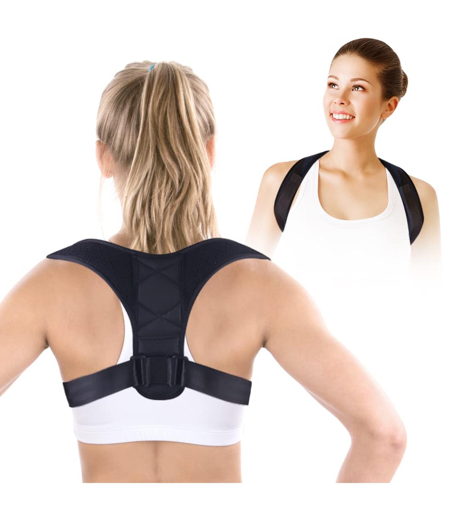 NEWGO Posture Corrector Upper Back Brace - Fully Adjustable for Men and Women - Support for Mid to Upper Spine, Neck, Shoulder, and Back - 70 X 14.2 - Buy Online on GoSupps.com
