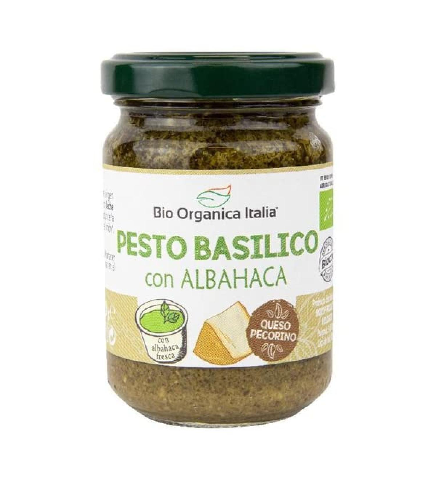 Bio Organica Italia Organica Italia Organica Green Basil Pesto with Pecorino and Cashew Nuts 130g