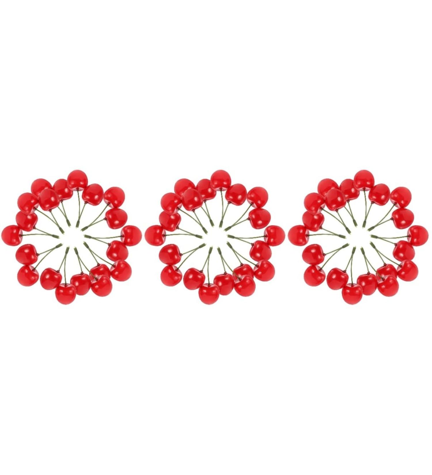 Cabilock 30 Pcs Artificial Cherry Farmhouse Vegetable Decoration Home Decorative Model Cherry Decoration Fruits Cherry Decor for Home Plastic Fruit Decor Kitchen Cabinet Toy Set Child - Buy Online on GoSupps.com