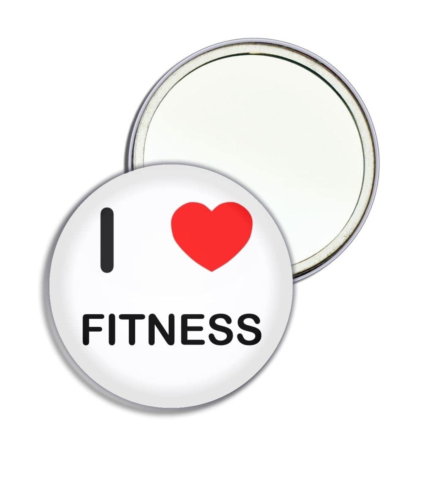 I Love Fitness - 77mm Round Compact Mirror - Buy Online on GoSupps.com