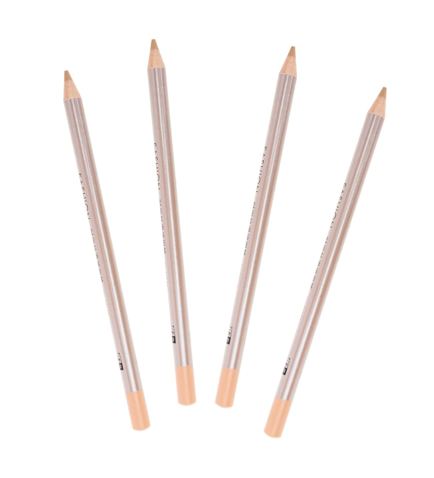 BIUDECO 4pcs Concealer Pen Make up Concealer for Face Cover up Makeup Concealer Wooden Spot Eyebrow Pencil 16x0.8cm Ivory - Buy Online on GoSupps.com