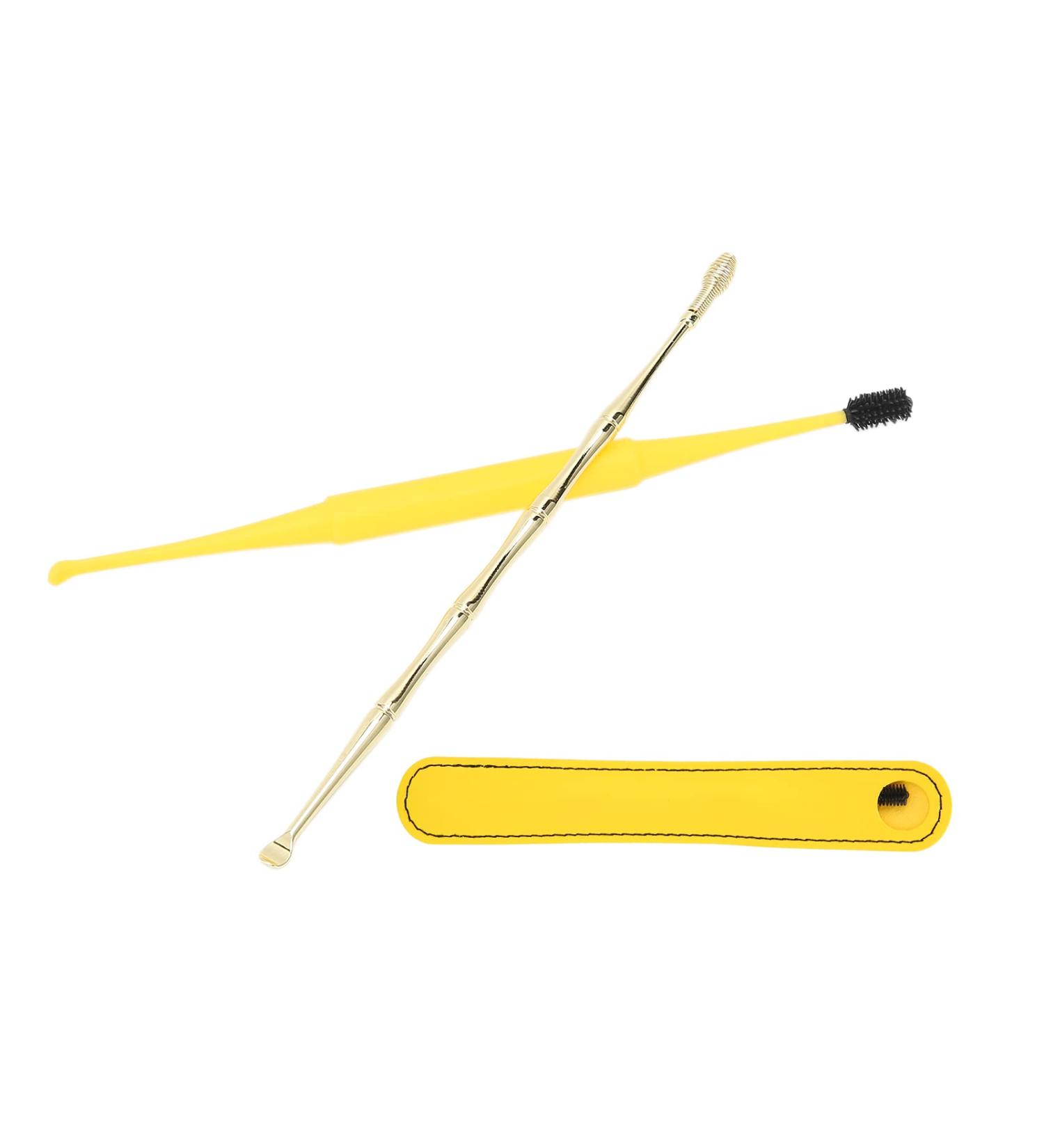 Ear Cleaner Set Durable Easy To Carry Spring Ear Spoon Set for Home(yellow) - Buy Online on GoSupps.com