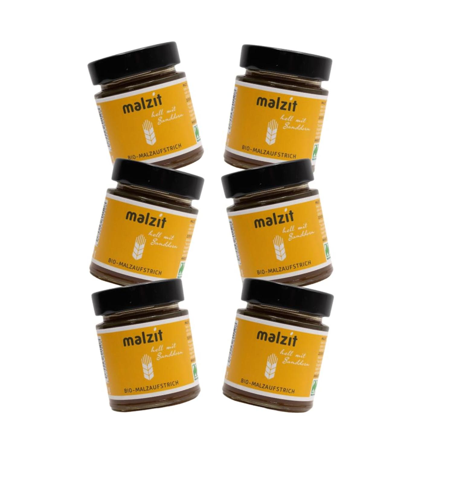 Malzit Organic Vegan Spread - Light Barley Malt 6 x 150g | Low Sugar Alternative to Honey/Jam for Bread & Rolls - Buy Online on GoSupps.com