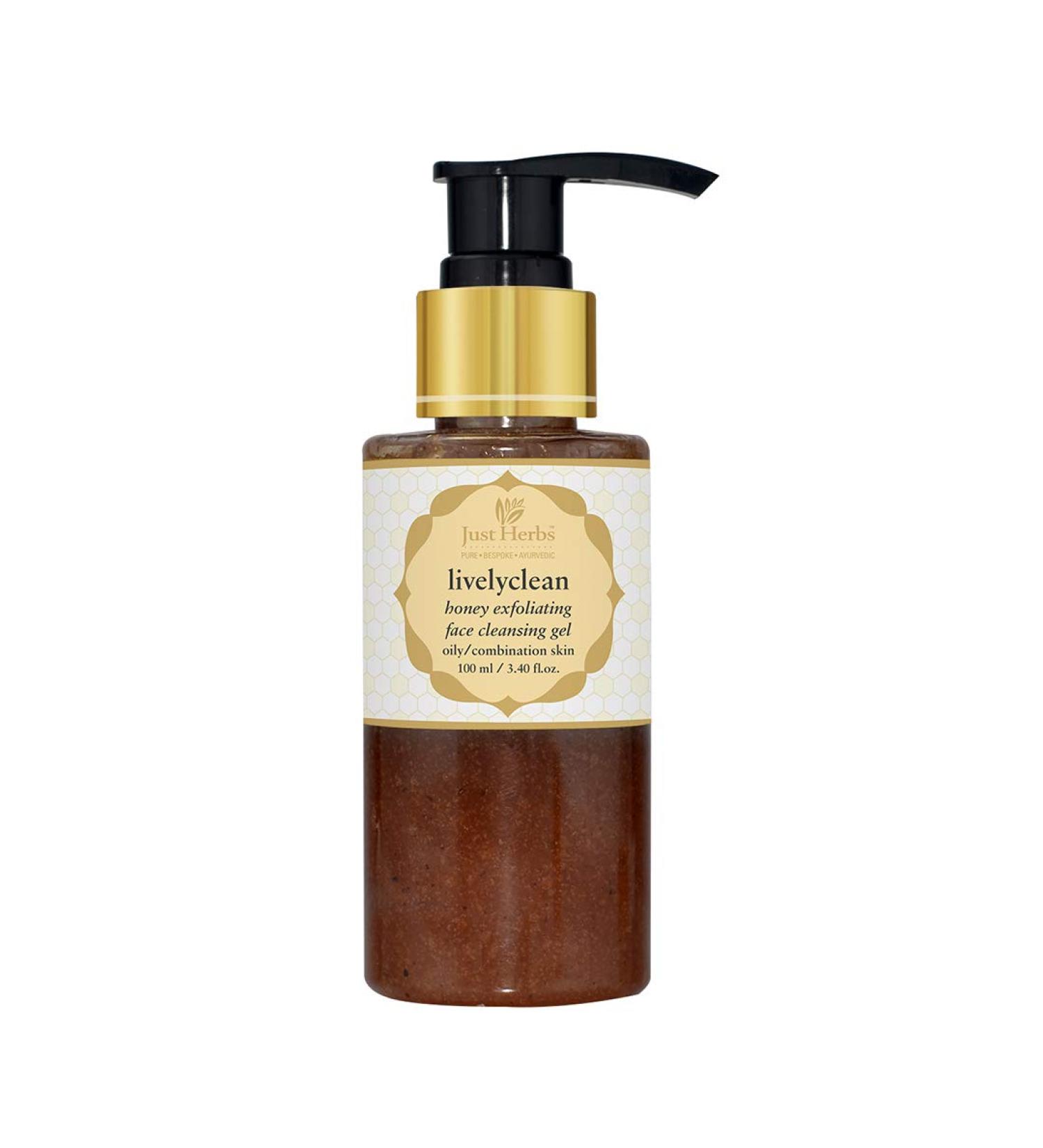 Organic Honey Turmeric Exfoliating Face Cleansing Gel | Neem & Tulsi | Sulfate & Paraben Free | Oily/Combination Skin | 3.40 fl. oz - Buy Online on GoSupps.com