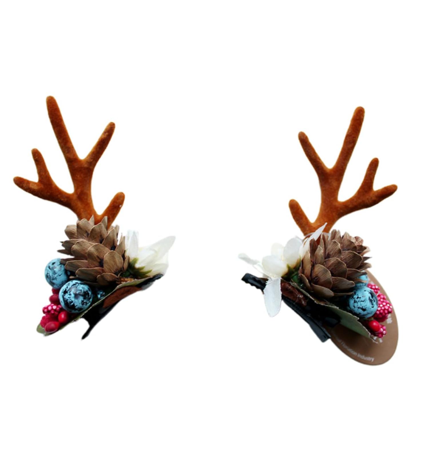 minkissy 1 Pair Antler Hairpin Hair Clips for Babies Toddler Hair Clips Reindeer Hairpin Fawn Horn Hair Clips Kids Barrettes for Hair Baby Hair Clips Antler Headwear Child Antlers Cosplay - Buy Online on GoSupps.com