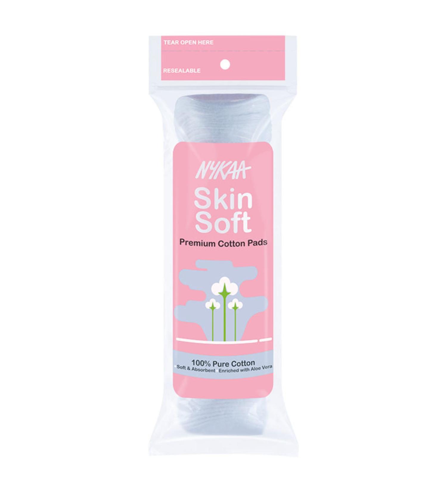 Nykaa Naturals Cotton Pads - 80 Pc | Perfect for Makeup Removal Nail Care & Toners | No Residue Soft & Absorbent - Buy Online on GoSupps.com