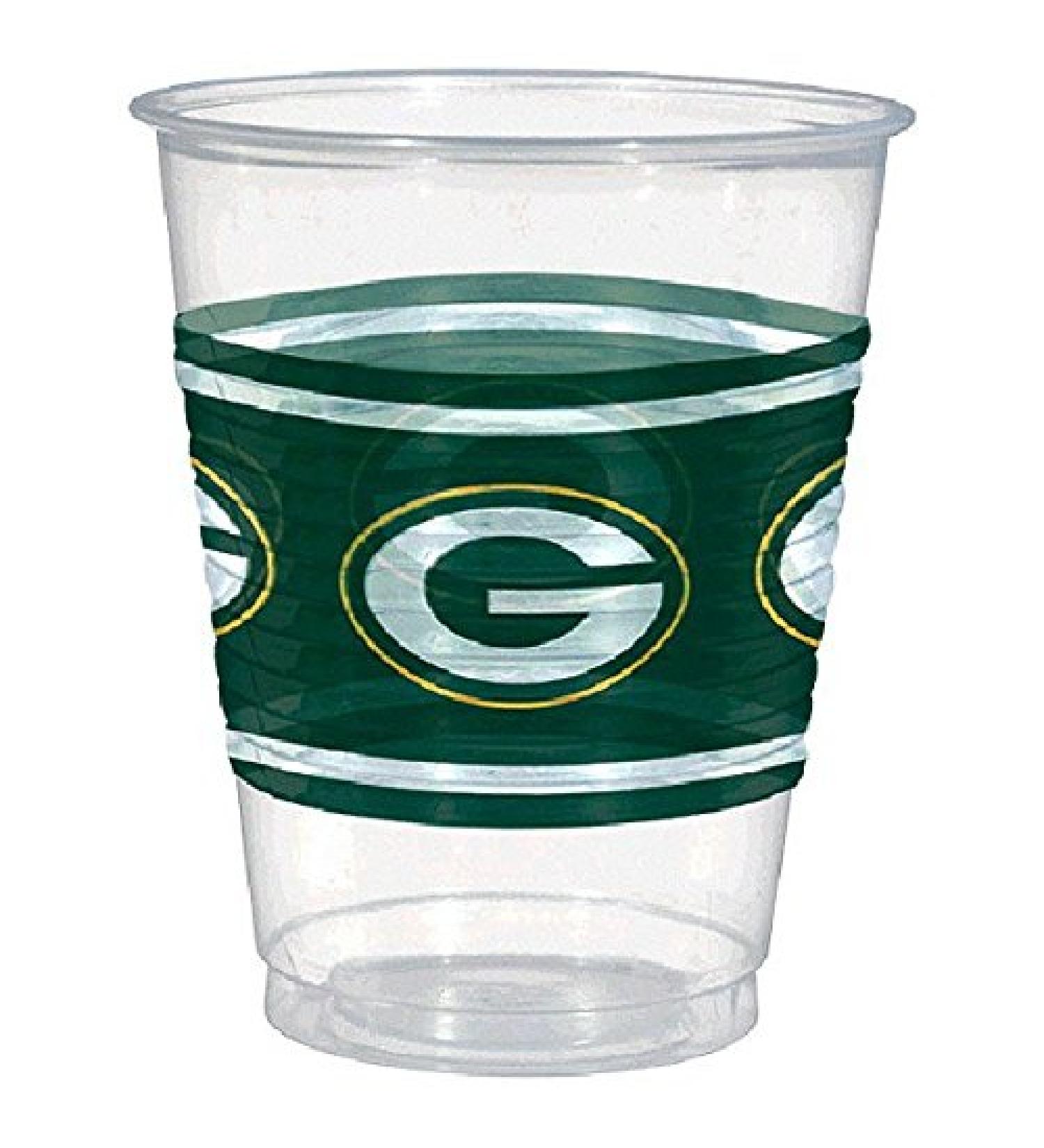 Green Bay Packers Plastic Cups - 16 oz. | Multicolor | Pack of 25