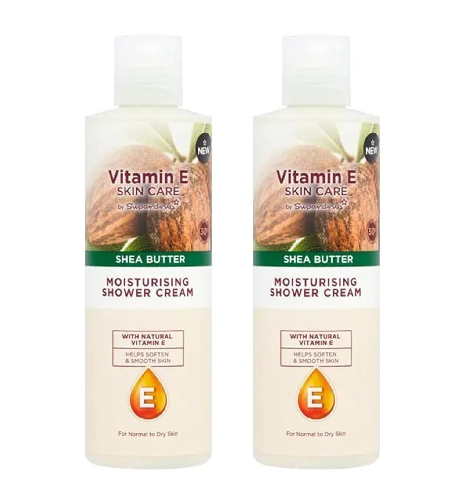 Superdrug Body Wash Shower Gel Many Flavors 2x Pack Vitamin E & Shea 2 Pack