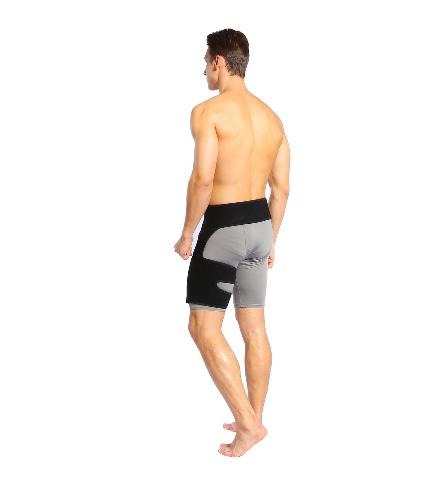 TOPINCN Groin Compression Wrap - Adjustable Hip Thigh Support Brace for Sciatica Relief | Men & Women - Buy Online on GoSupps.com
