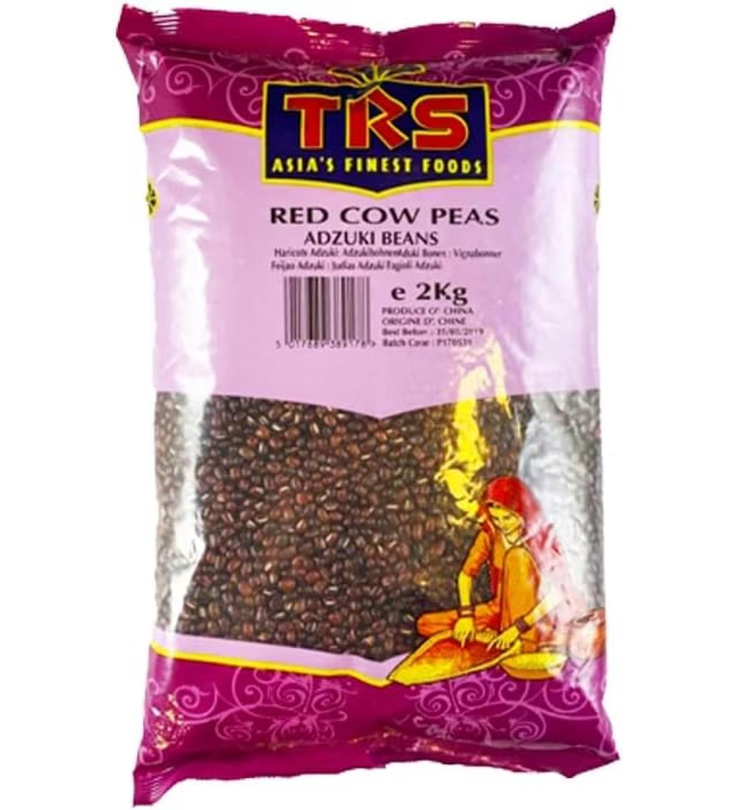 TRS Cow Peas Red | 2KG | Adzuki | Red Chori | Southern Peas | Crowder Pea | Nutty Flavor | Legumes | High Fibre | High Protein | Natural | Indian Origin