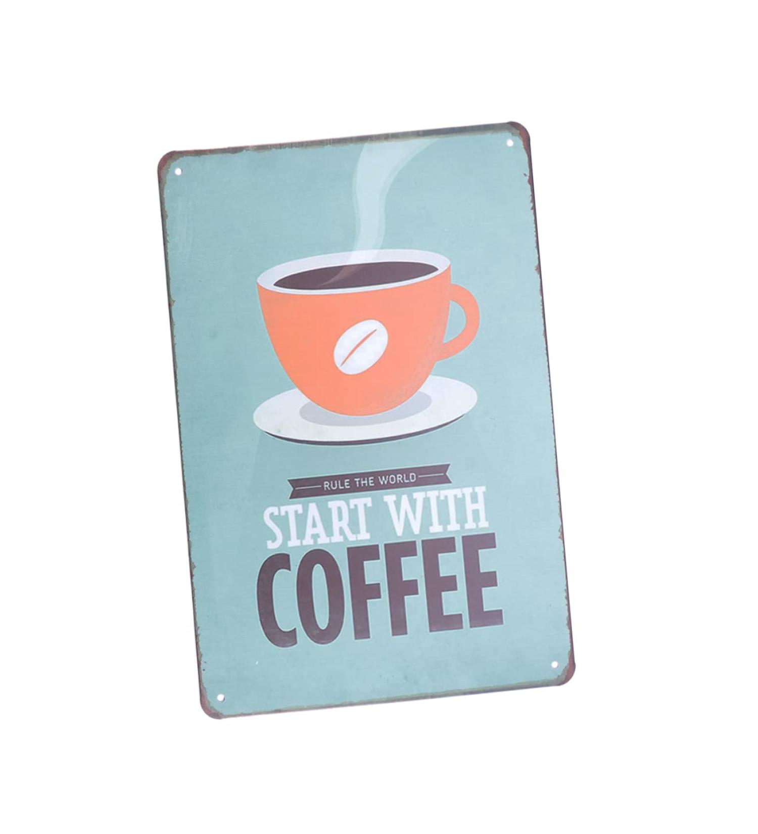 Zerodeko Emblems Coffee Signs Outdoor Decorations for Patio Bar Metal Tin Signs The Sign Vintage Dunhuang - Buy Online on GoSupps.com