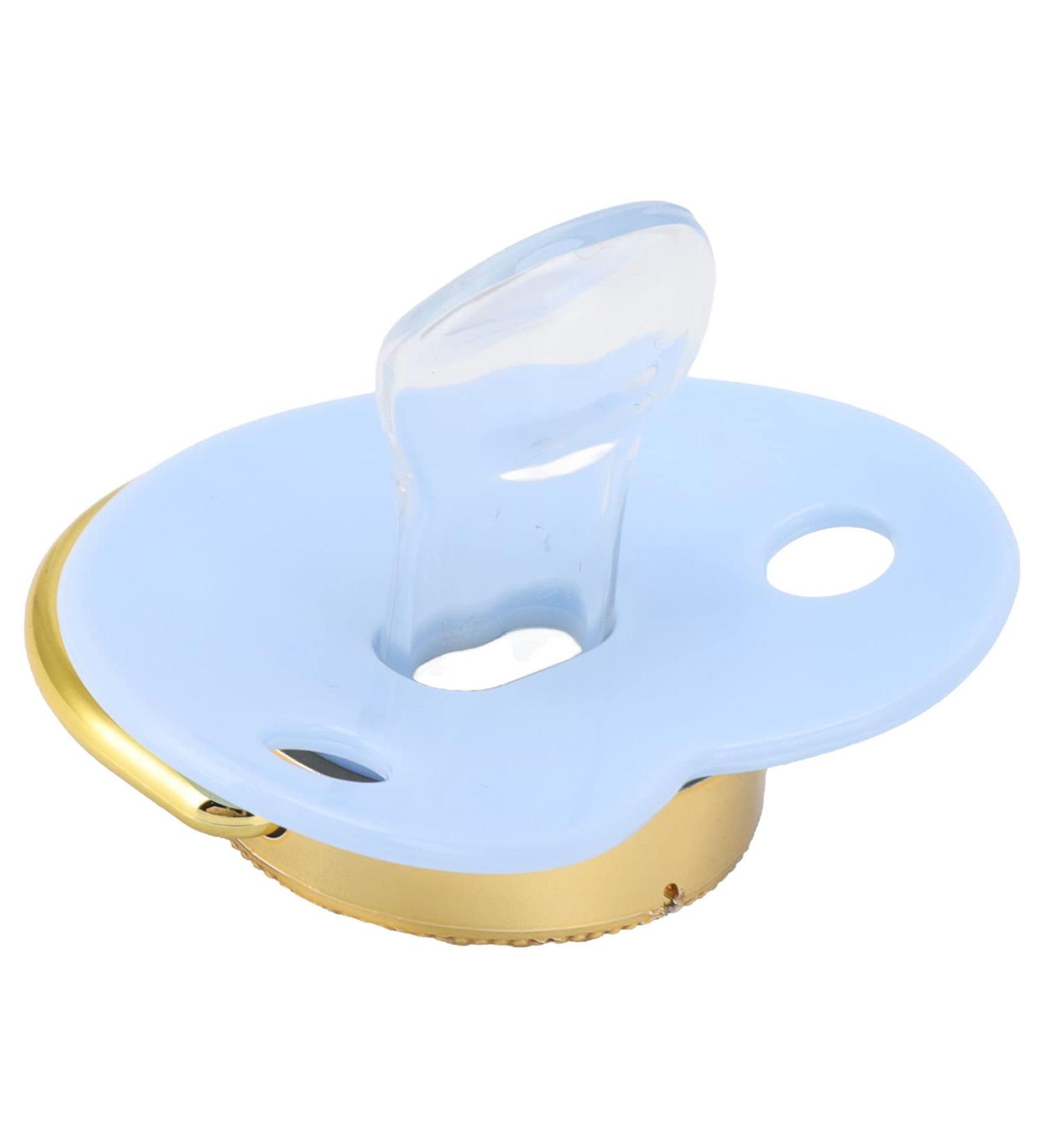 Bling Baby Pacifier with Clips - Soft Silicone BPA Free for 6-18 Months - Blue | Safe & Stylish Infant Soothers - Buy Online on GoSupps.com