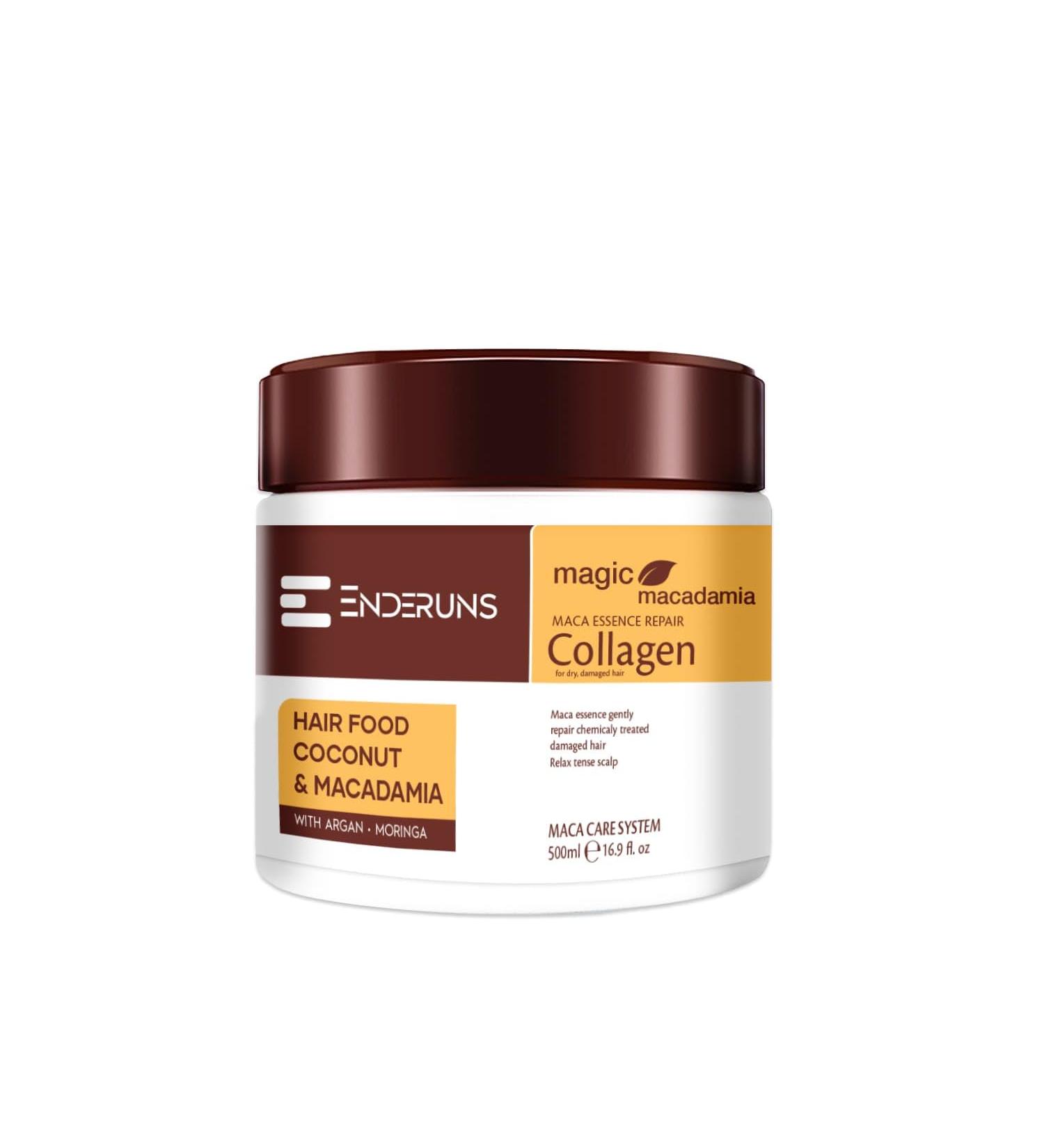 ENDERUN Collagen Hair Treatment Mask - Deep Moisturizing Argan Oil Hair Repair for Dry Damaged Hair - 16.9 fl Oz 500ml - Buy Online on GoSupps.com