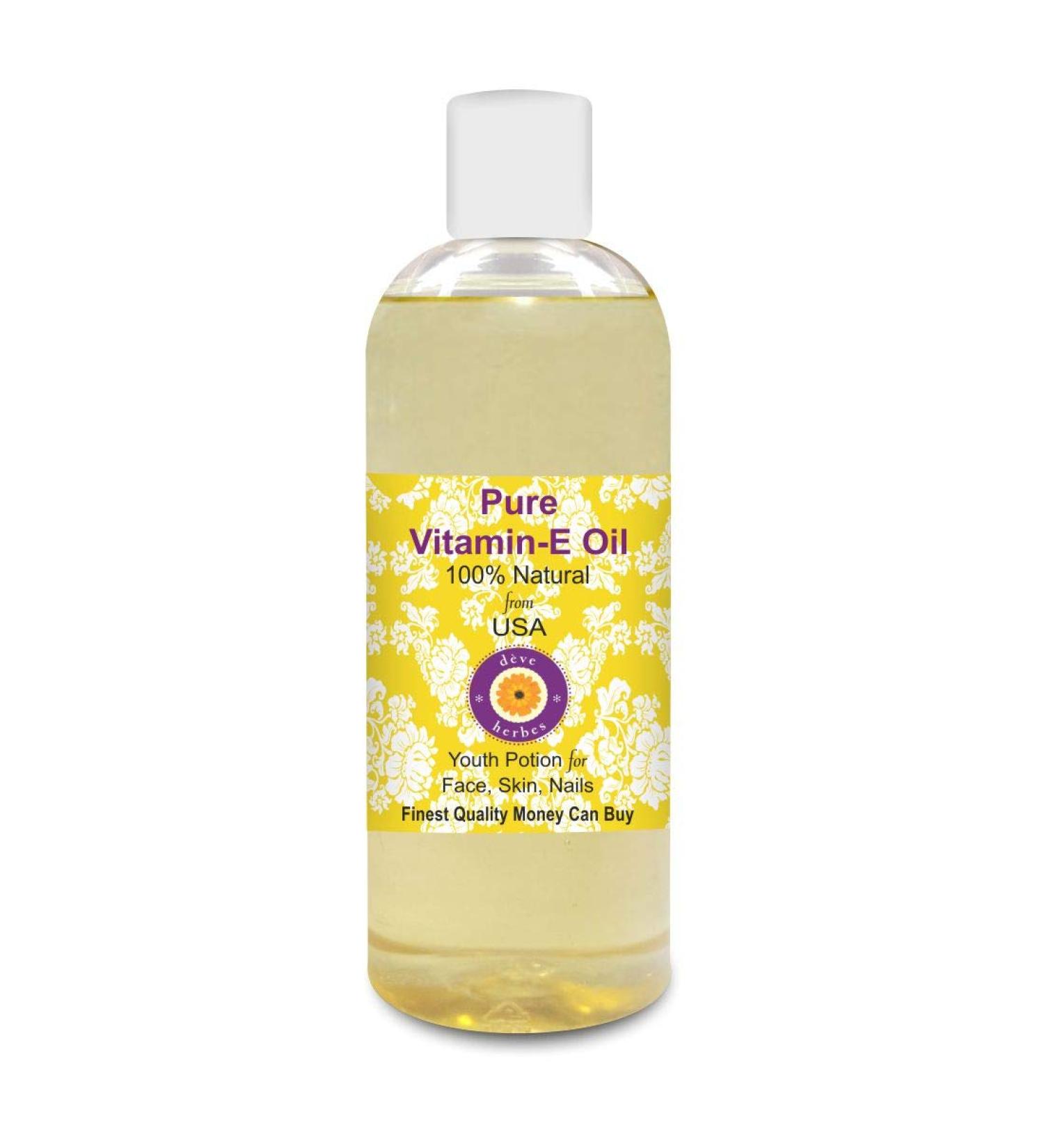 Deve Herbes Pure Vitamin E Oil 100% Natural Therapeutic Grade - 200ml (6.76 oz) | International Shipping Available - Buy Online on GoSupps.com
