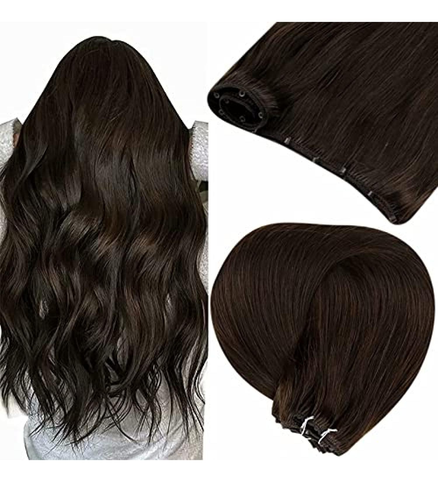 LAAVOO Micro Tresse Extensions - 12 Dark Brown Remy Hair Invisible Micro Weft for Seamless Look - International Shipping Available - Buy Online on GoSupps.com