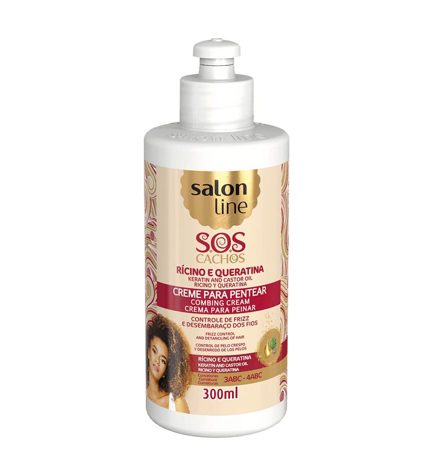 Salon Line SOS Pentear Castor Cream and Keratin 300 ml