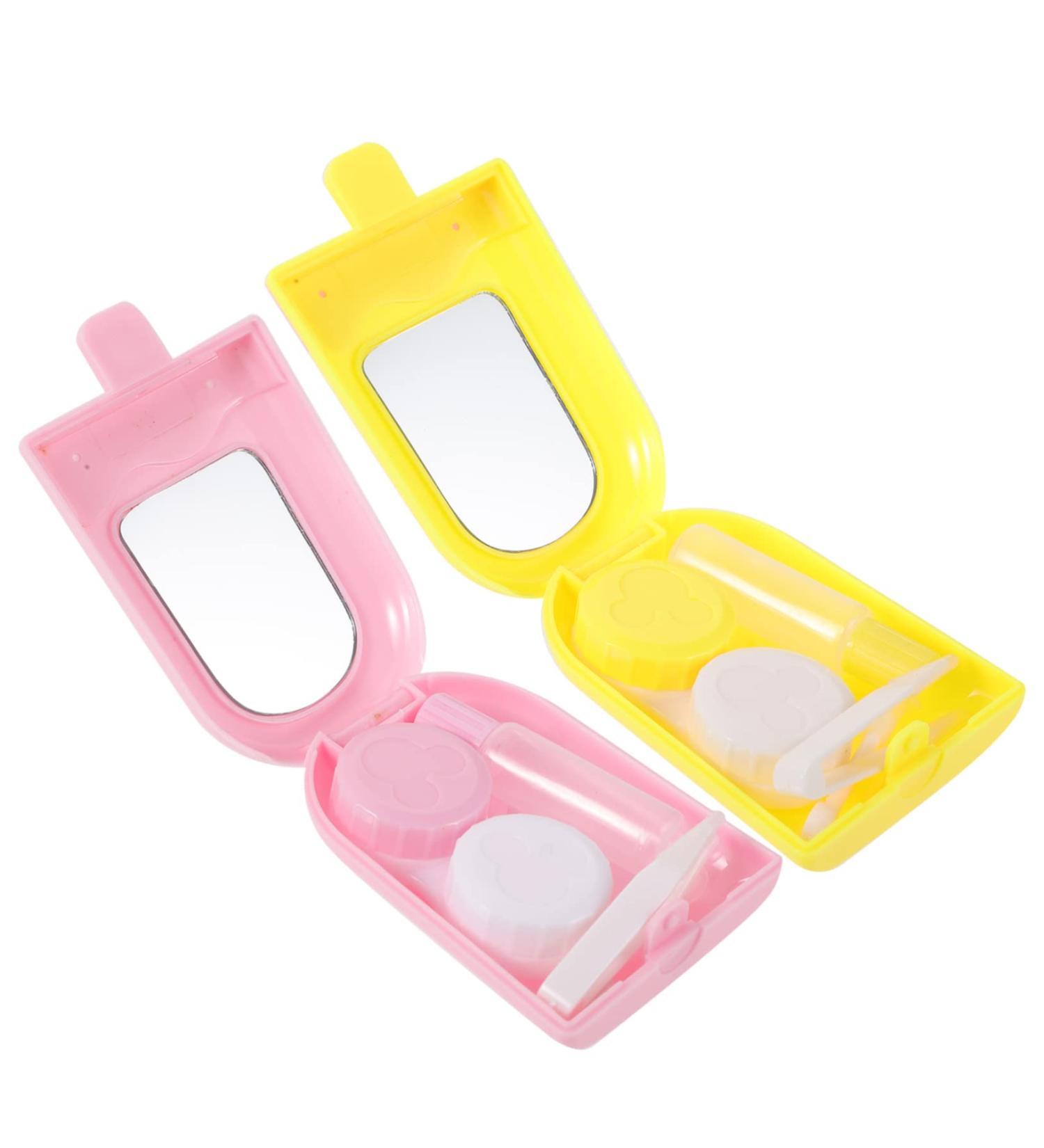 Buy Gatuida Box - 2 Sets Colored Contact Lens Containers with Mirror & Film | Practical Lens Holder for International Shipping - Buy Online on GoSupps.com