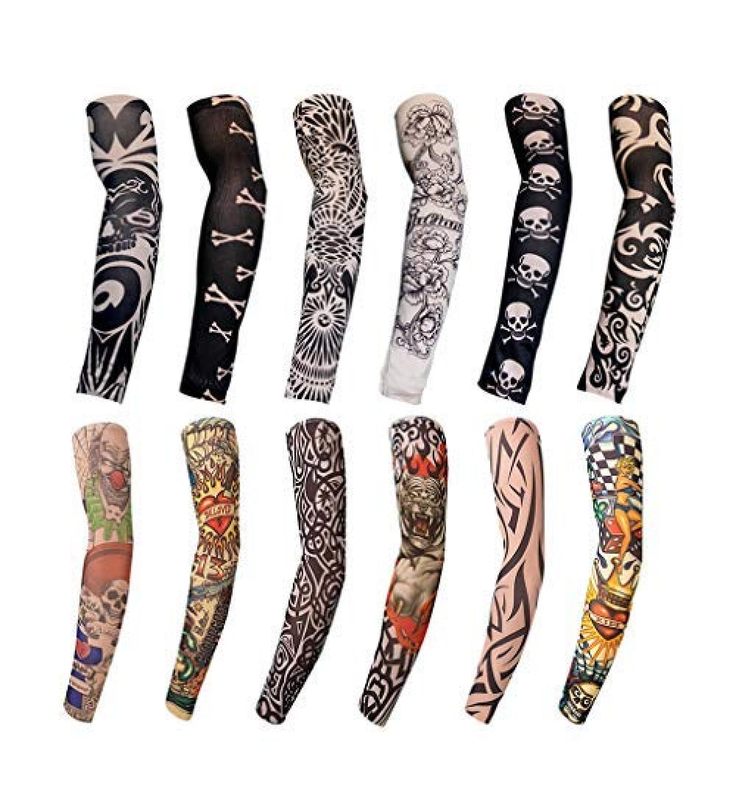 12 PCS Sports Arm Sleeves for Braces, Splints & Slings | Seamless Tattoo Sleeve Hand Warmer for Basketball & Outdoor Activities - Unisex - Buy Online on GoSupps.com