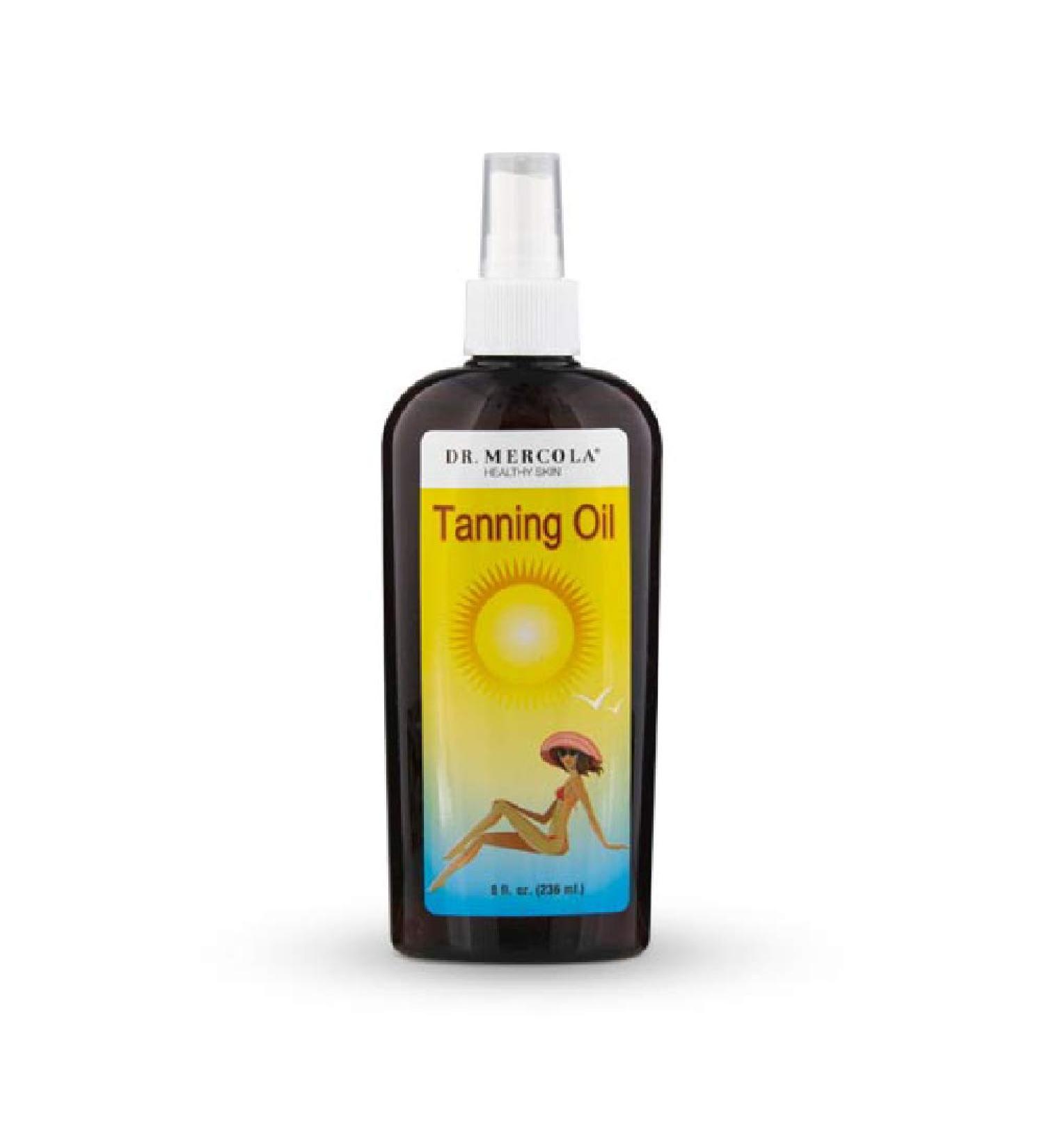 Dr. Mercola Tanning Oil 8 fl oz - Natural Sun Protection & Hydration - Buy Online on GoSupps.com