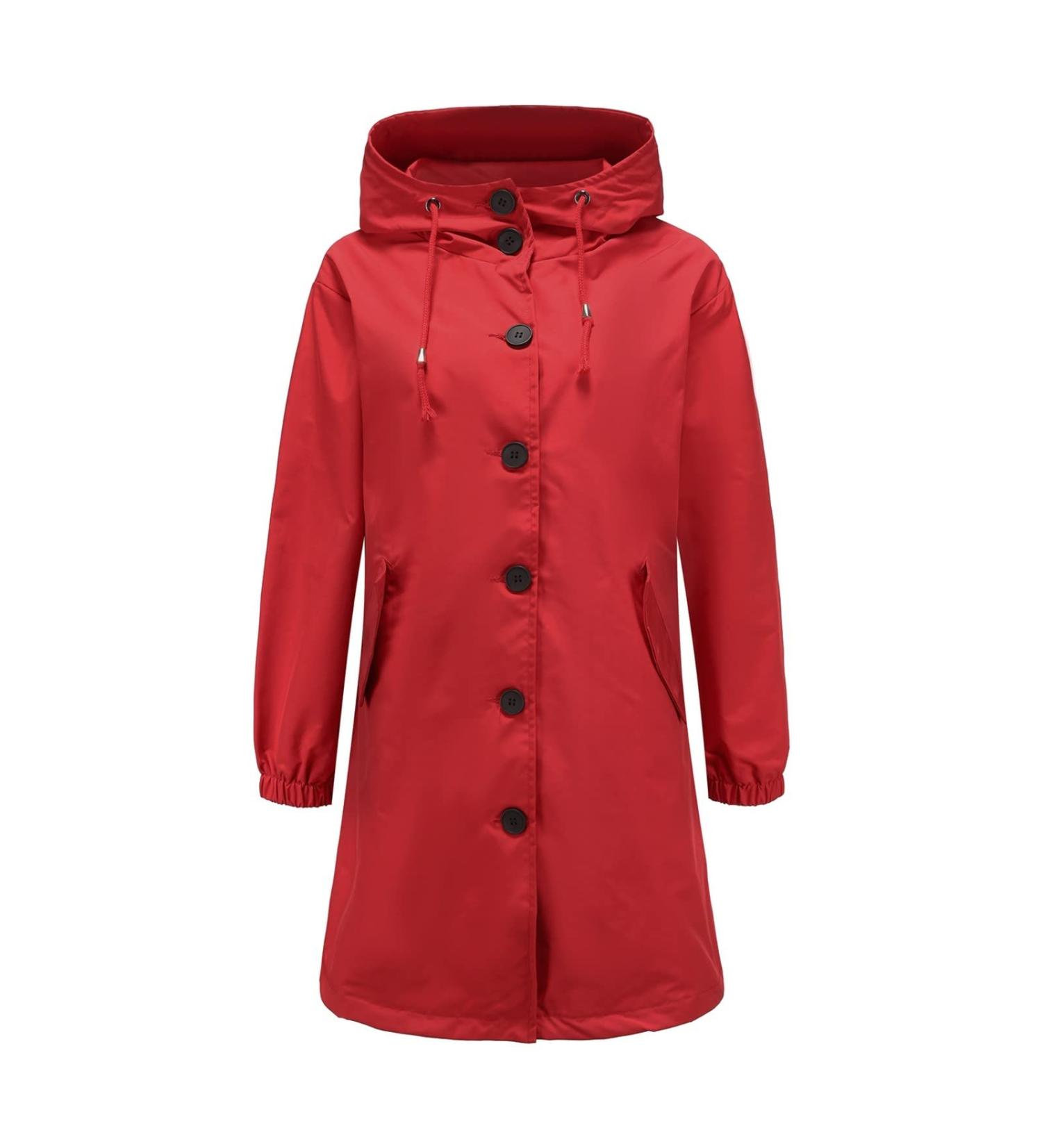 Shop Stylish Genetic Women's Winter Coats - Warm Quilted Long Jacket with Removable Hood | Elegant Red Down Jacket Sale | Available in XXL - Buy Online on GoSupps.com