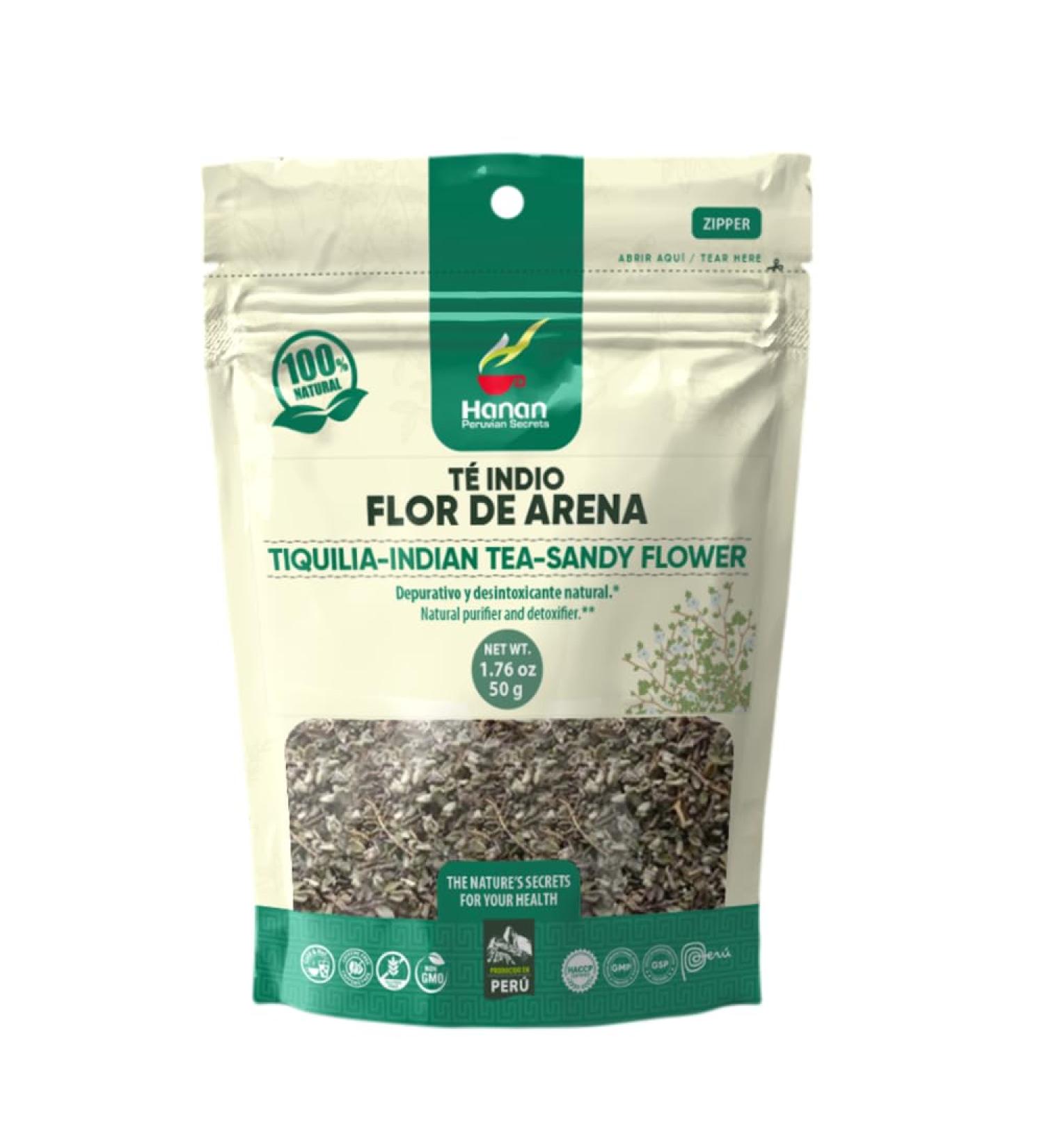 Hanan Peruvian Secrets Flor de Arena| 100% Natural Tiquilia Paronychioides | 1.76oz / 50g | Natural Cleanser & Detoxifier Aid| Promotes Good Digestion (6 Pack) - Buy Online on GoSupps.com