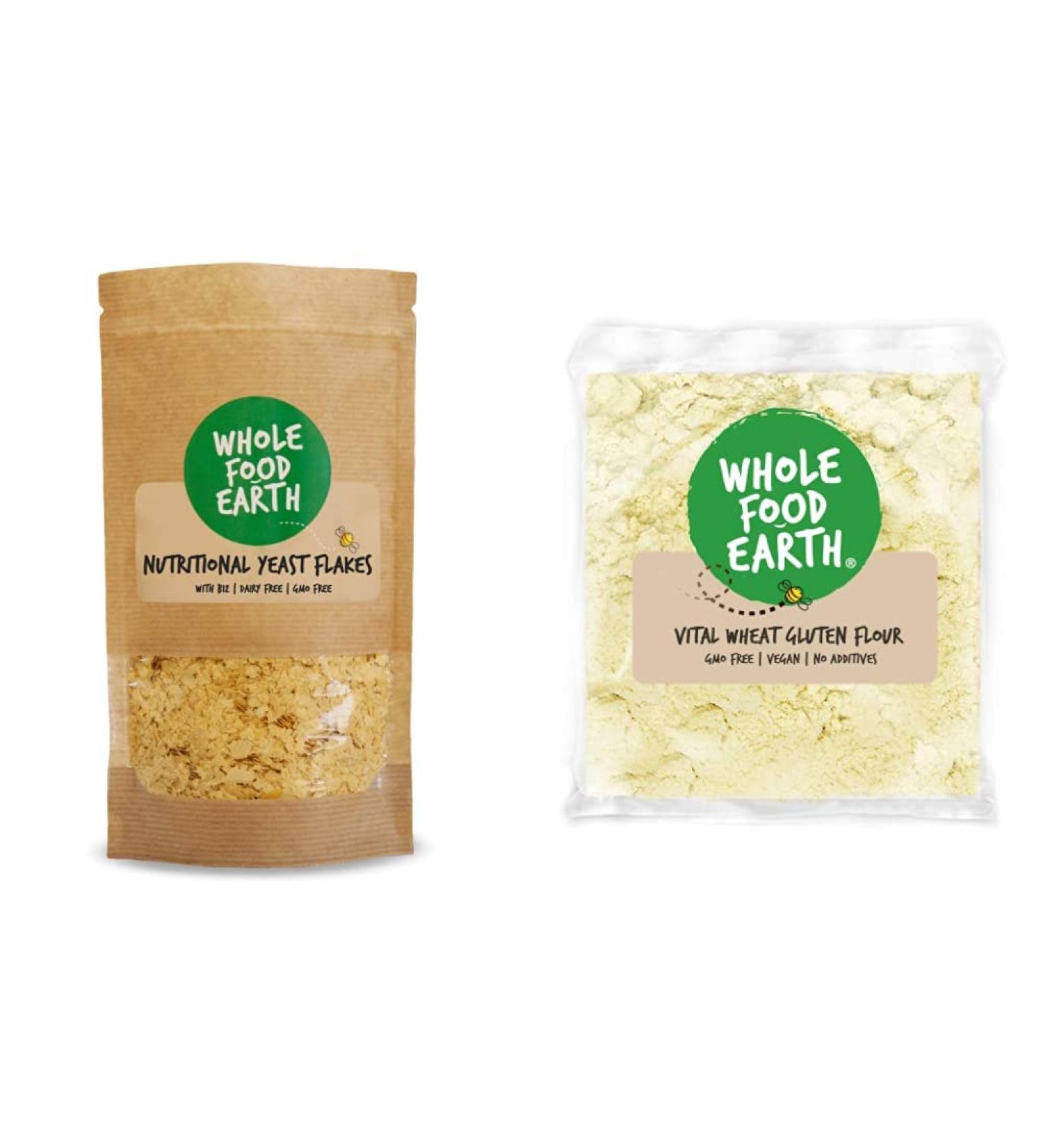 Wholefood Earth - Nutritional Yeast Flakes 500 g - with B12 Dairy Free GMO Free Vegan & Vital Wheat Gluten Flour - Vegan - GMO Free (3kg) - Buy Online on GoSupps.com