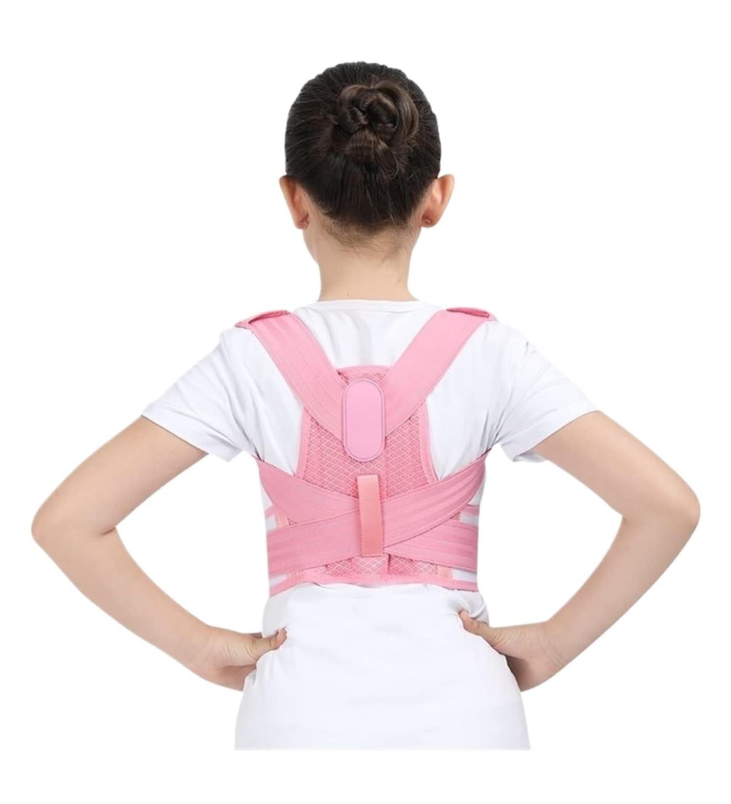 Back Support Back Brace Lumbar Support Back Posture Corrector Orthopedic Corset Shoulder Lumbar Spine Decompression Back Support Belt(Pink Medium) Medium Pink - Buy Online on GoSupps.com