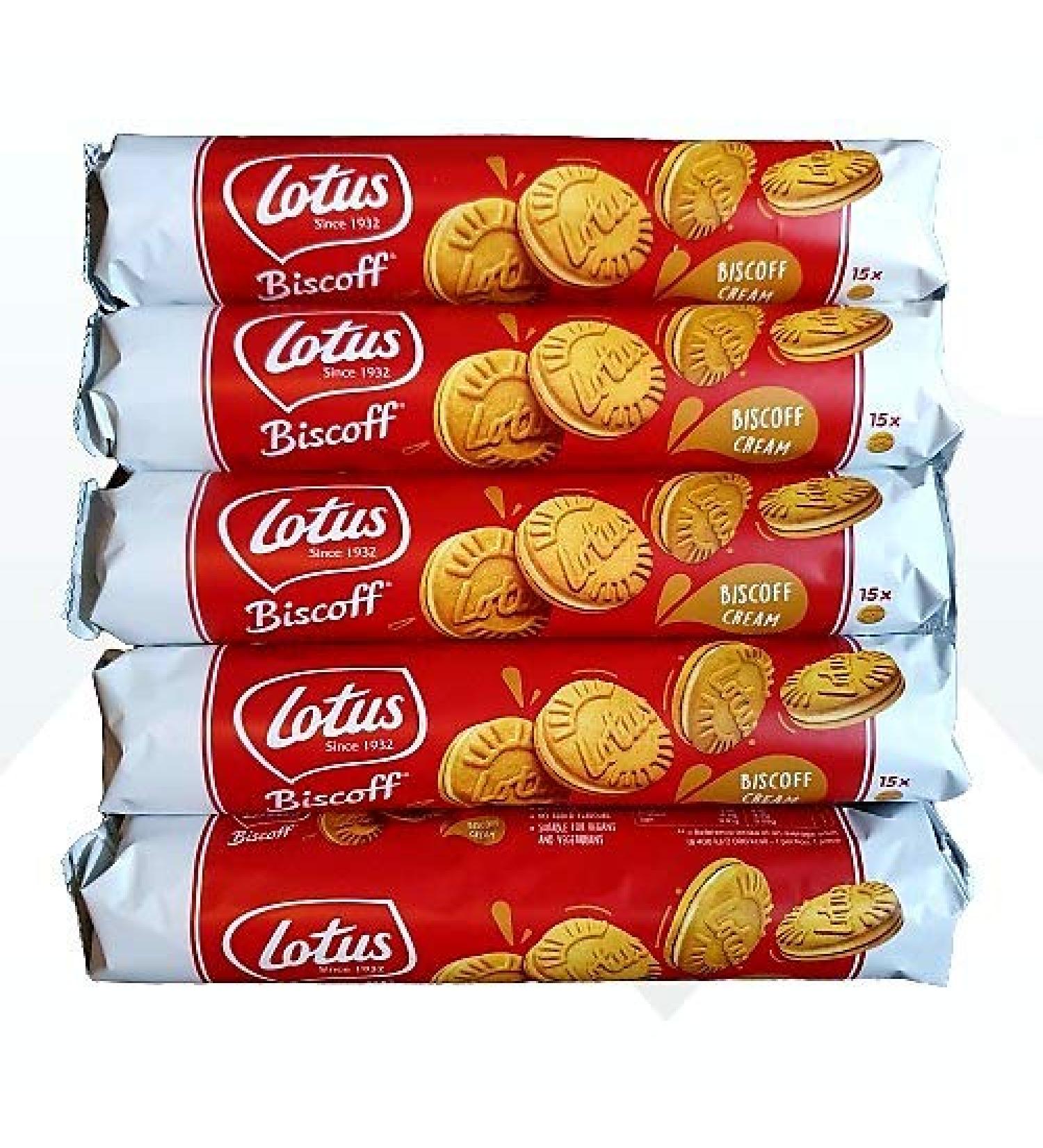 Lotus Original Biscoff Pack of 5 cream biscuits 150 g