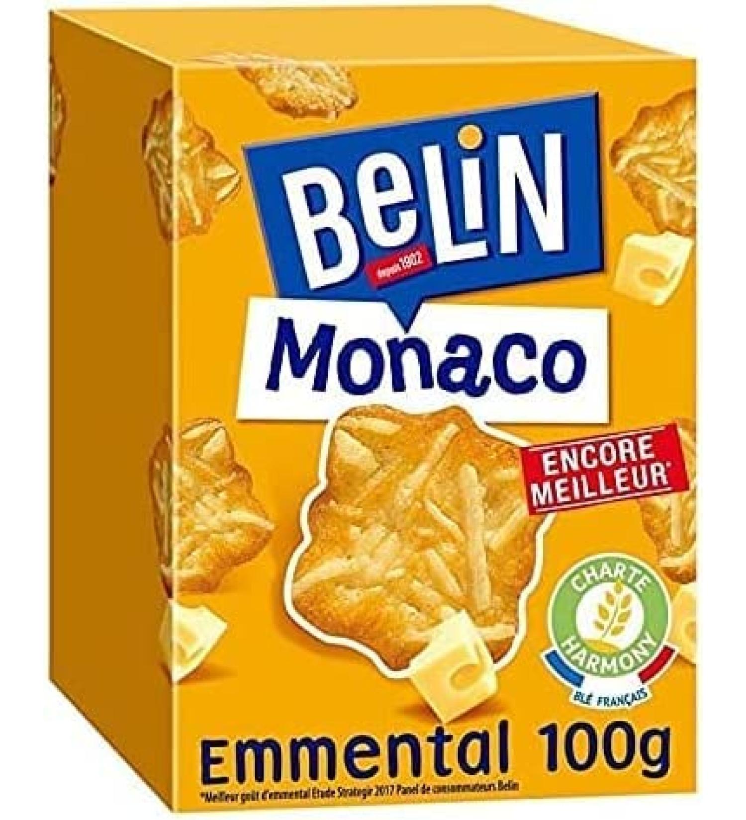 Monaco Emmental Crackers 100G|Belin|(Pack of 3)|Best Deal