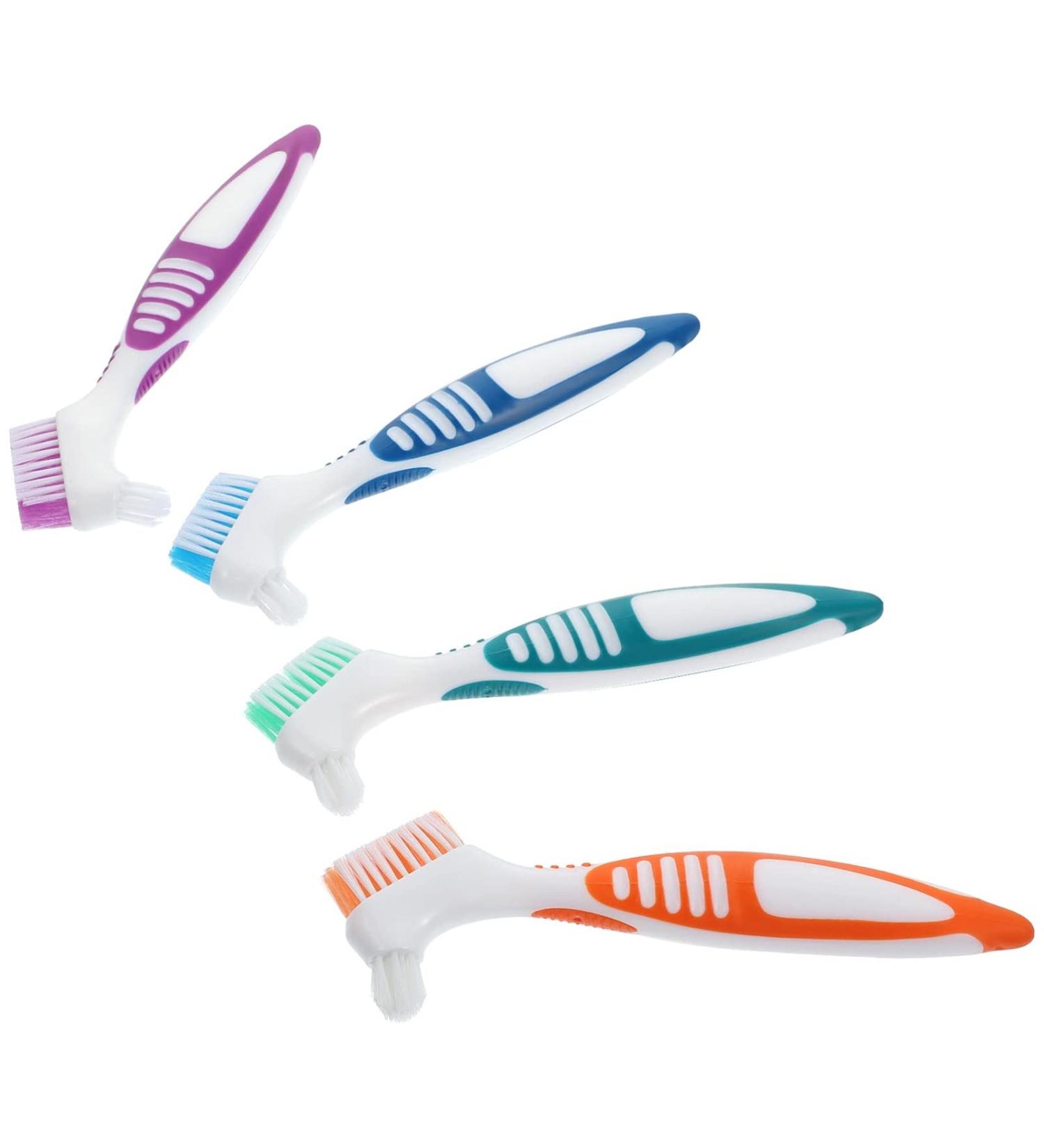 Buy Healvian 4-Piece Toothbrush Cleaning Tools for Dentures & Prosthesis Care - Double Head Cleaner for Optimal Oral Hygiene - Buy Online on GoSupps.com