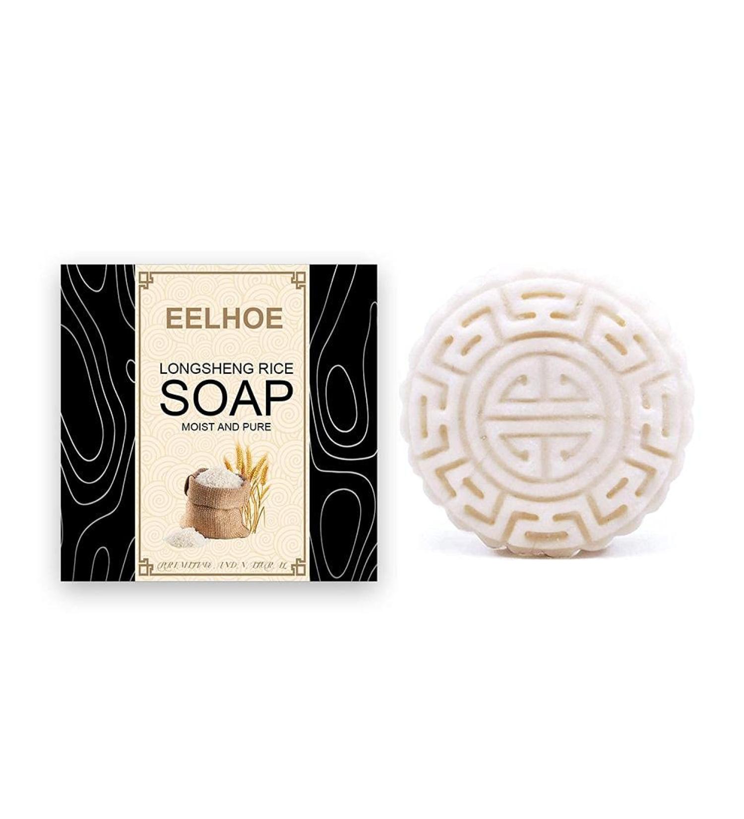 Shampoo Bar Soap Shampoo Handmade Rice Soap Rice Water and Natural Ingredients Rice Soap for Dry and Damaged Hair Effectively Promotes Hair Growth - Buy Online on GoSupps.com