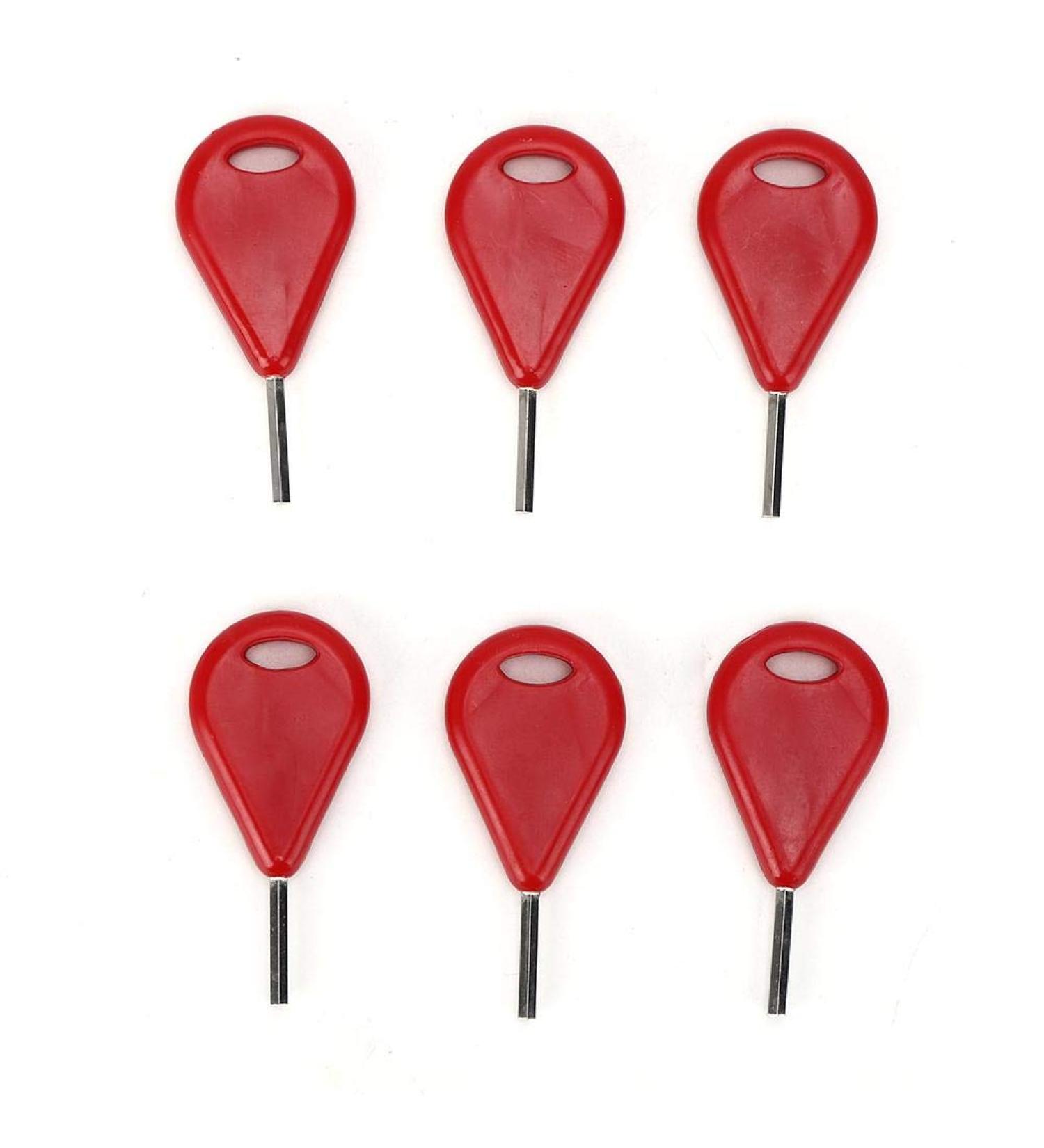 Universal Surfboard Fin Hex Key Set - 6 Pc Surf Fin Installation & Removal Tool (Red) - Buy Online on GoSupps.com