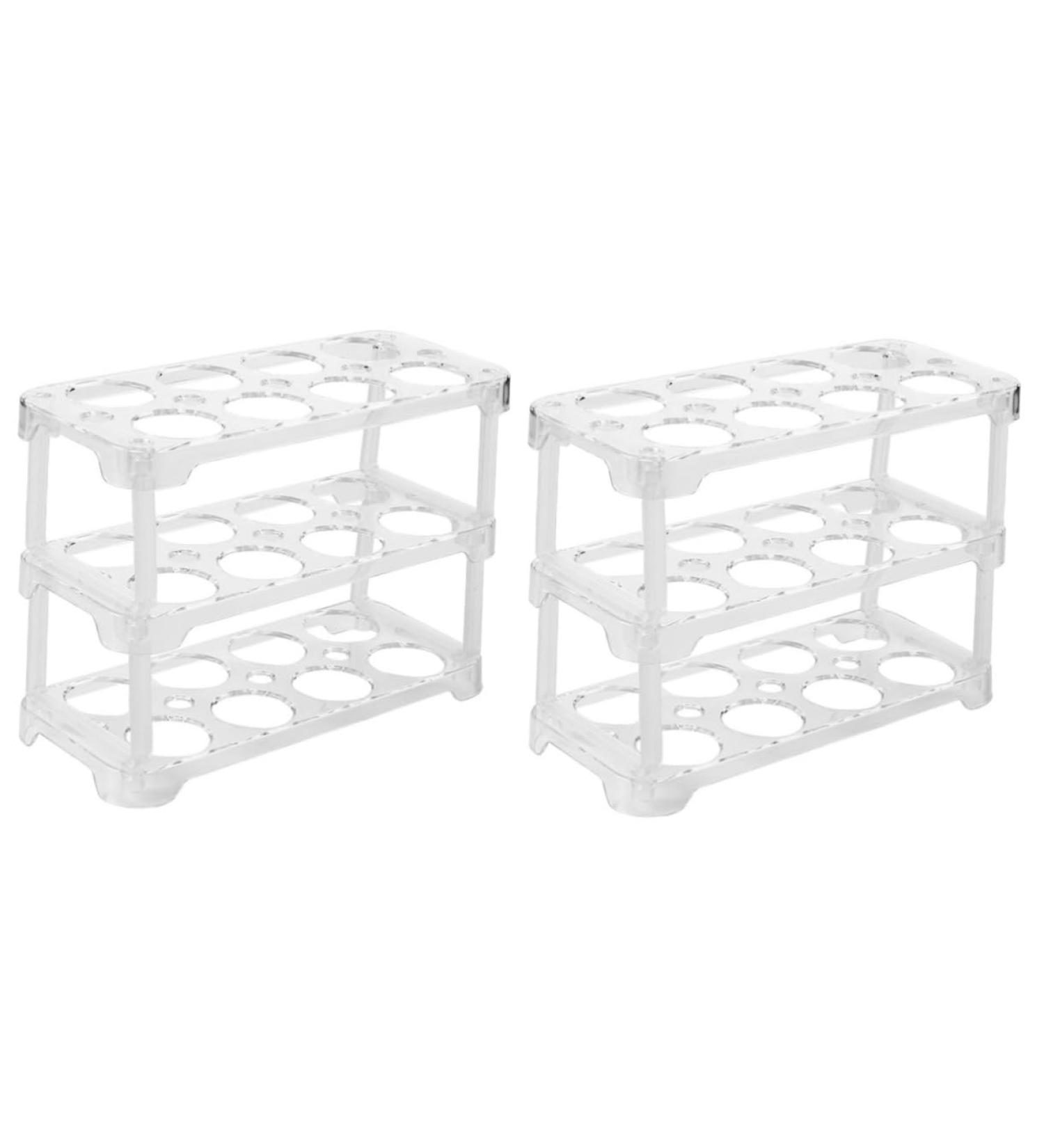 Mikikit Egg Holder 2 Pcs Transparent Egg Lattice Eggs Frame Holder Clear Egg Storage Holder Kitchen Supplies re-usable - Buy Online on GoSupps.com