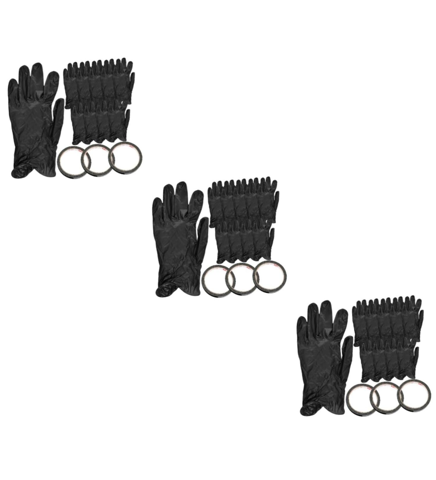 FRCOLOR 3 Sets Fingerless Gloves Manicure Gel Nail Gloves Nail Art Gloves Nail Art Gel Nail Tape Light Glove Uv Gloves for Nails Nail Art Tape Uv Tape Guantes Accessories Pvc Disposable - Buy Online on GoSupps.com