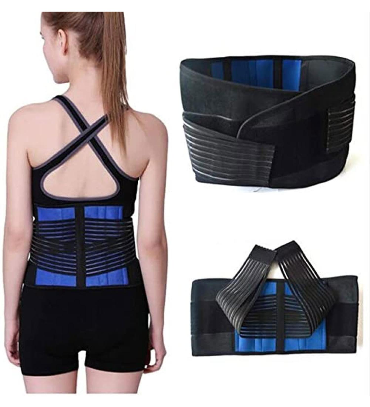 Adjustable Lower Back Support Belt - Breathable Lumbar Pain Relief for Men & Women | Ideal for Herniated Disc & Sciatica - Co L/Large Schwarz - Buy Online on GoSupps.com