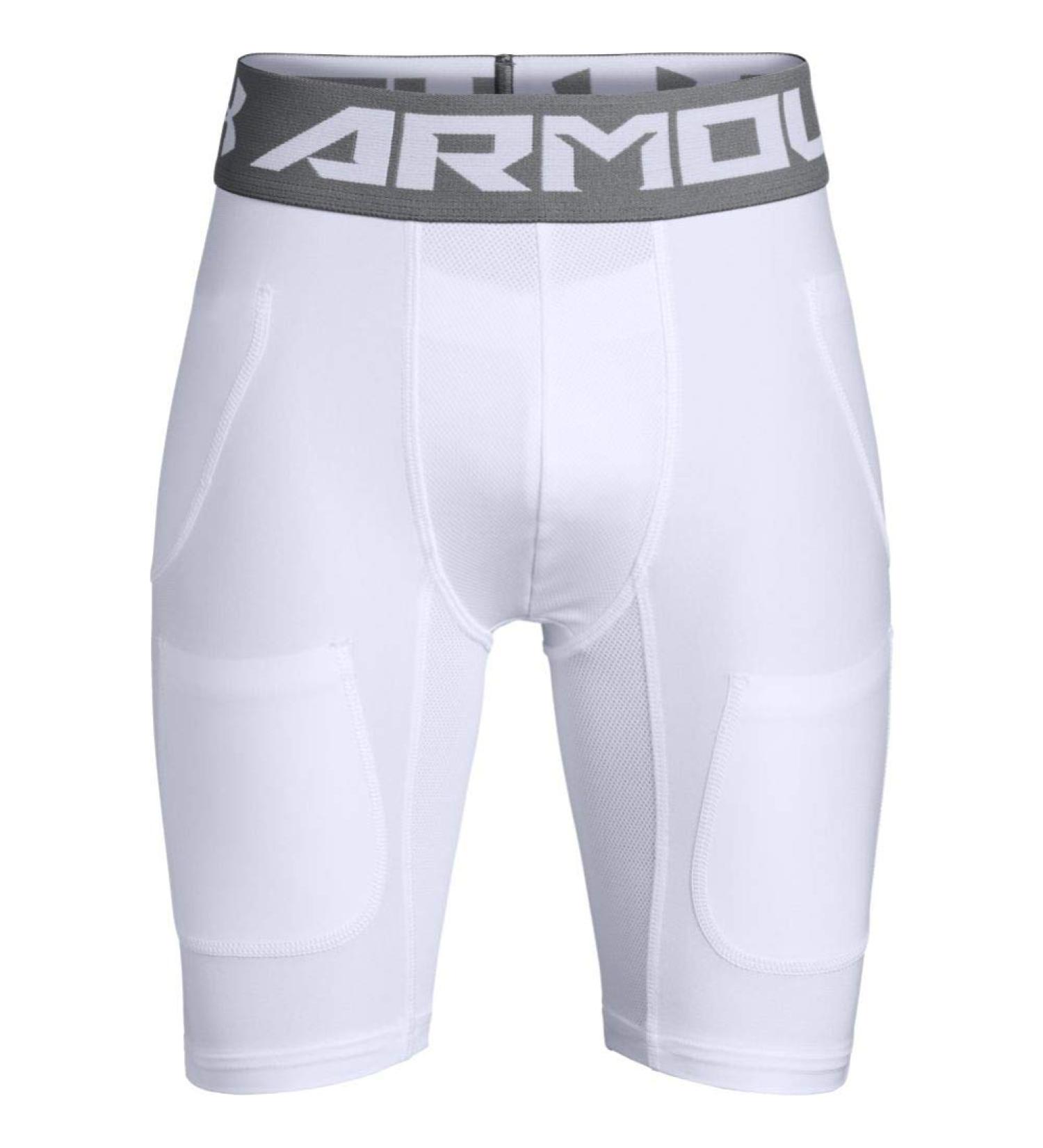 Under Armour Boys' Football 6 Pocket Girdle Youth Large White (100)/Graphite - Buy Online on GoSupps.com