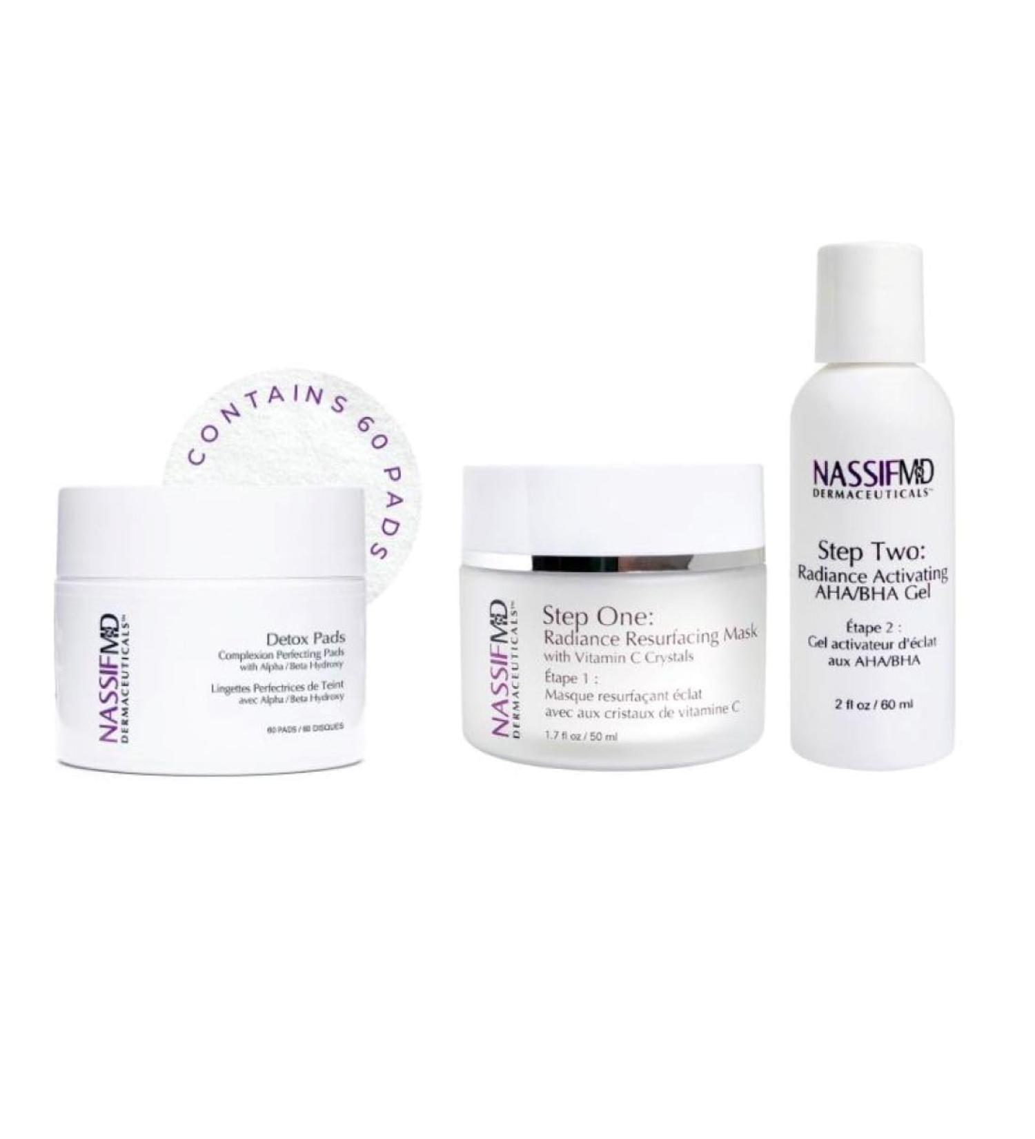 NassifMD Detox Pads and Micro-Spa Vitamin C Skin Peel Bundle - Buy Online on GoSupps.com