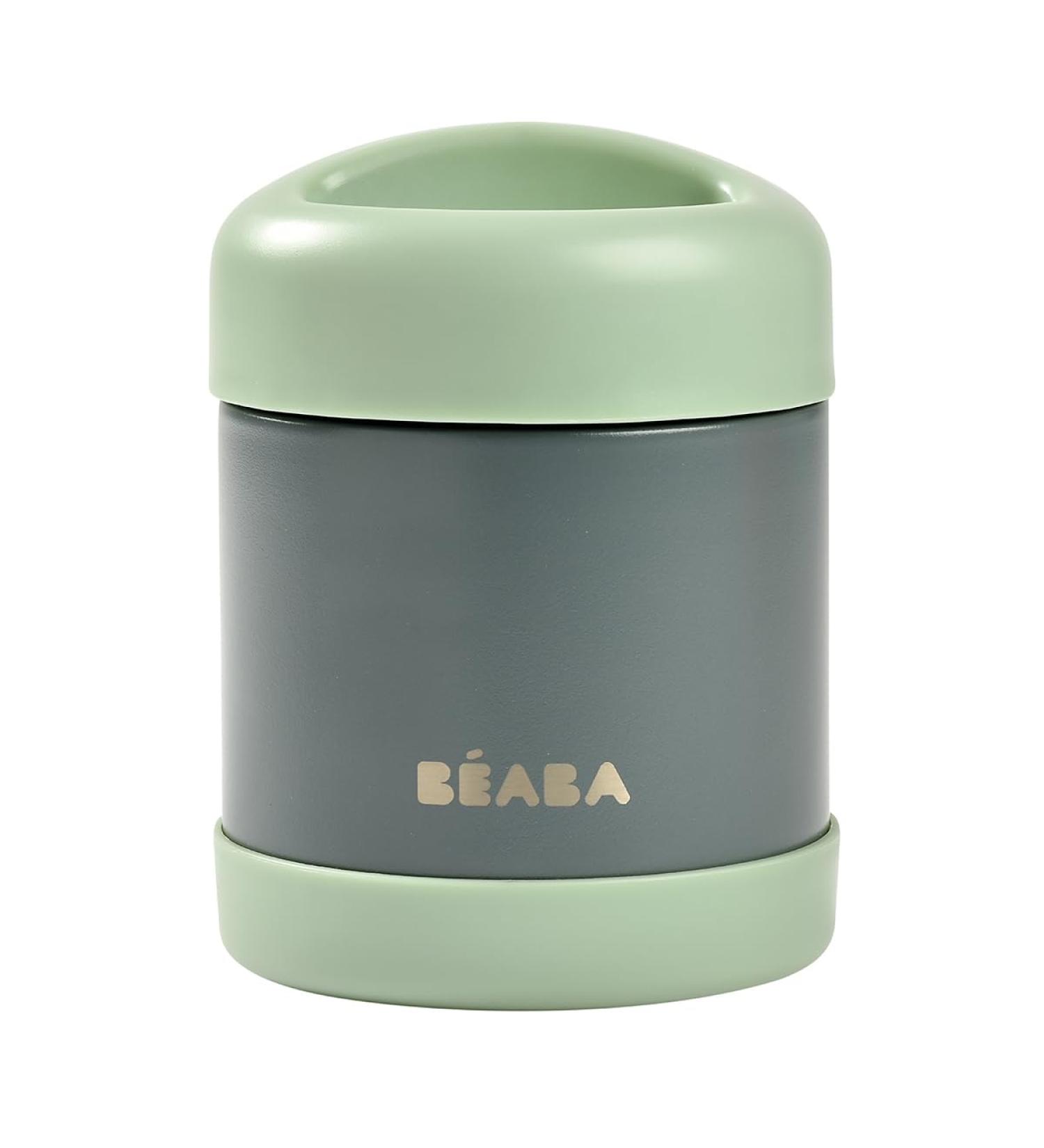 Buy B aba Insulating Thermal Container for Kids - 300ml 100% Airtight Stainless Steel Double-Walled - Ideal for Hot & Cold Meals - Mineral Gray/Sage Green - Buy Online on GoSupps.com