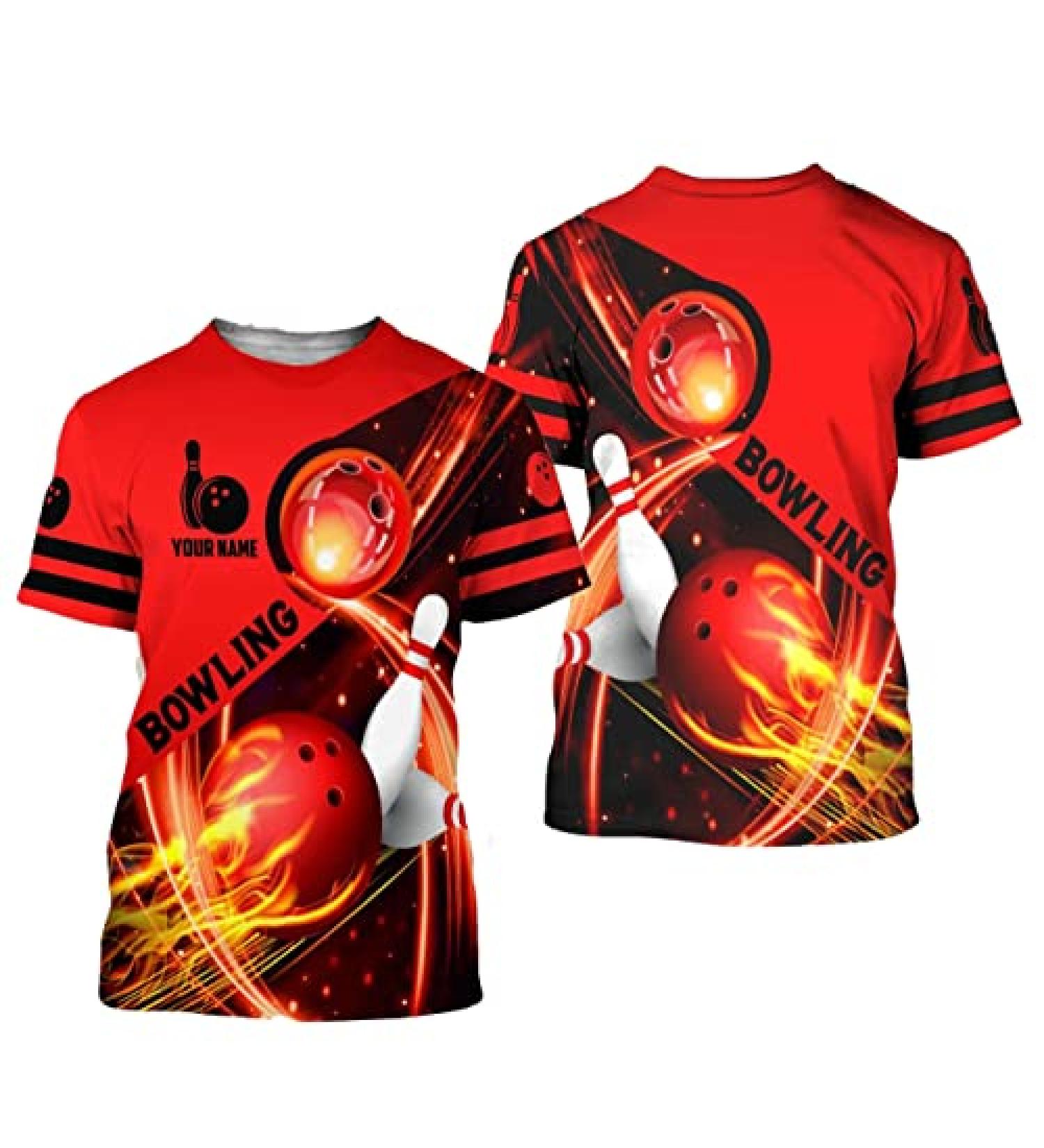 NAZENTI Personalized Bowling Shirt & Sweatshirt | Custom 3D Bowling Gift for Men & Women - Buy Online on GoSupps.com