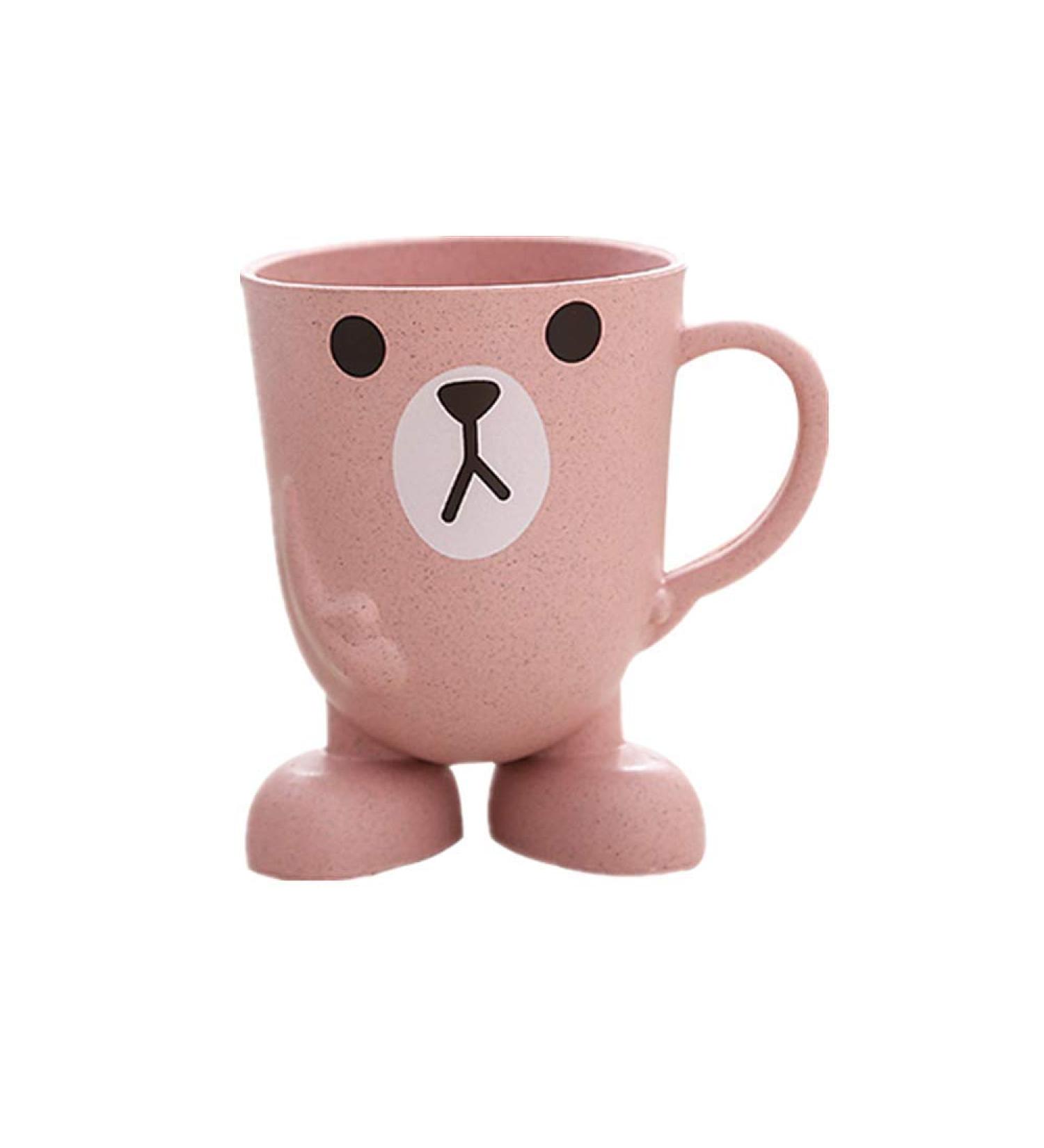 Creative Maixiang cute children's tooth cup mini cartoon wash cup  suitable for children's stereo base household brushing cup  Pink