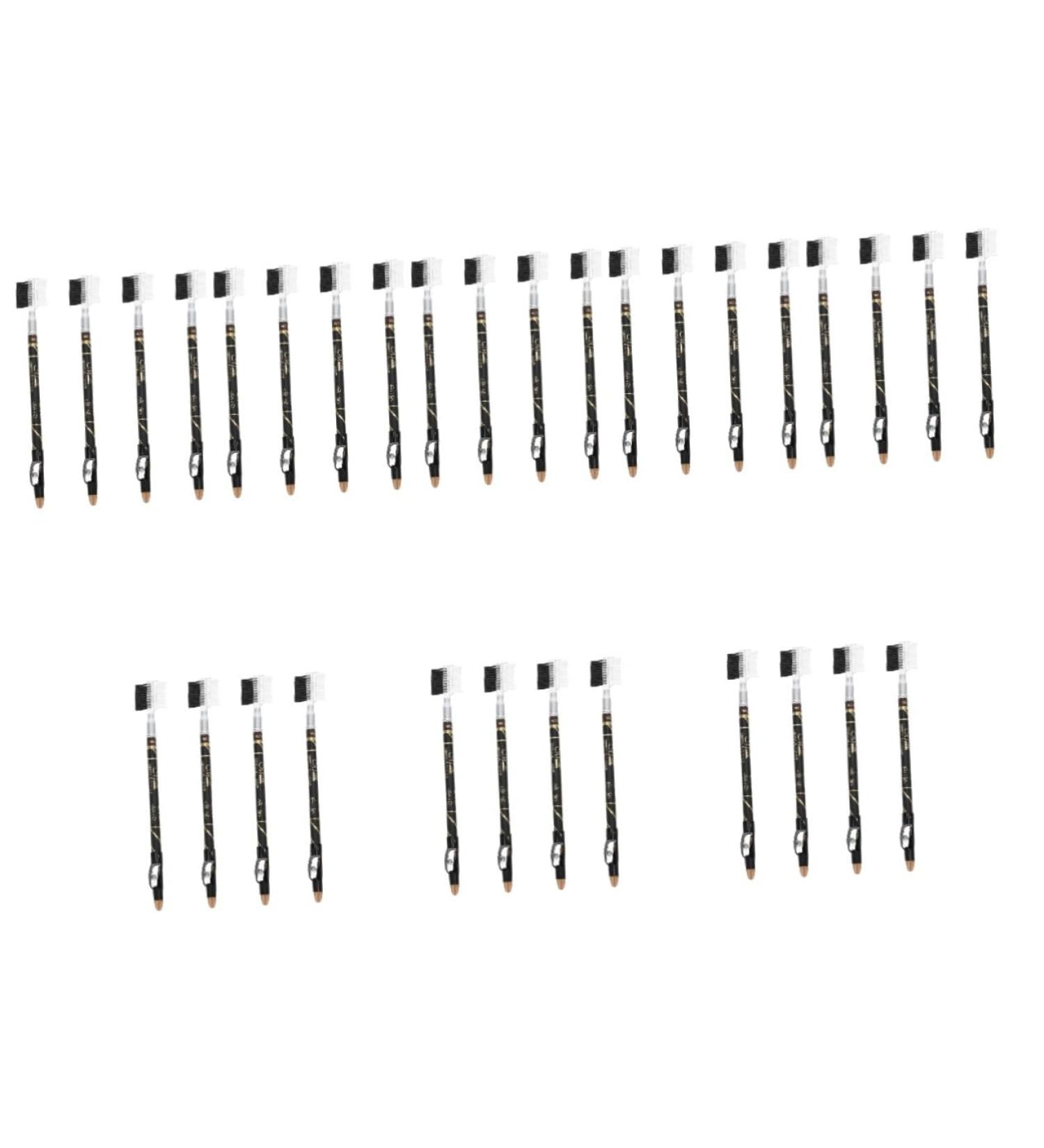 Didiseaon 32 Pcs Two-in-one Eyebrow Pencil Pull Line Eyebrow Pencils Drawing Woman 2 in 1 Wooden Eyebrow Comb - Buy Online on GoSupps.com