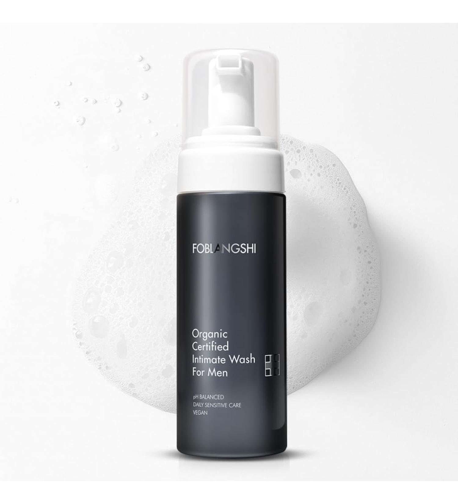Foblangshi 100% Natural Ingredients Organic Men s Intimate Wash pH Balanced Gentle Daily Cleanser Odor Control Sulfate-Free Vegan Korea No.1 - Buy Online on GoSupps.com