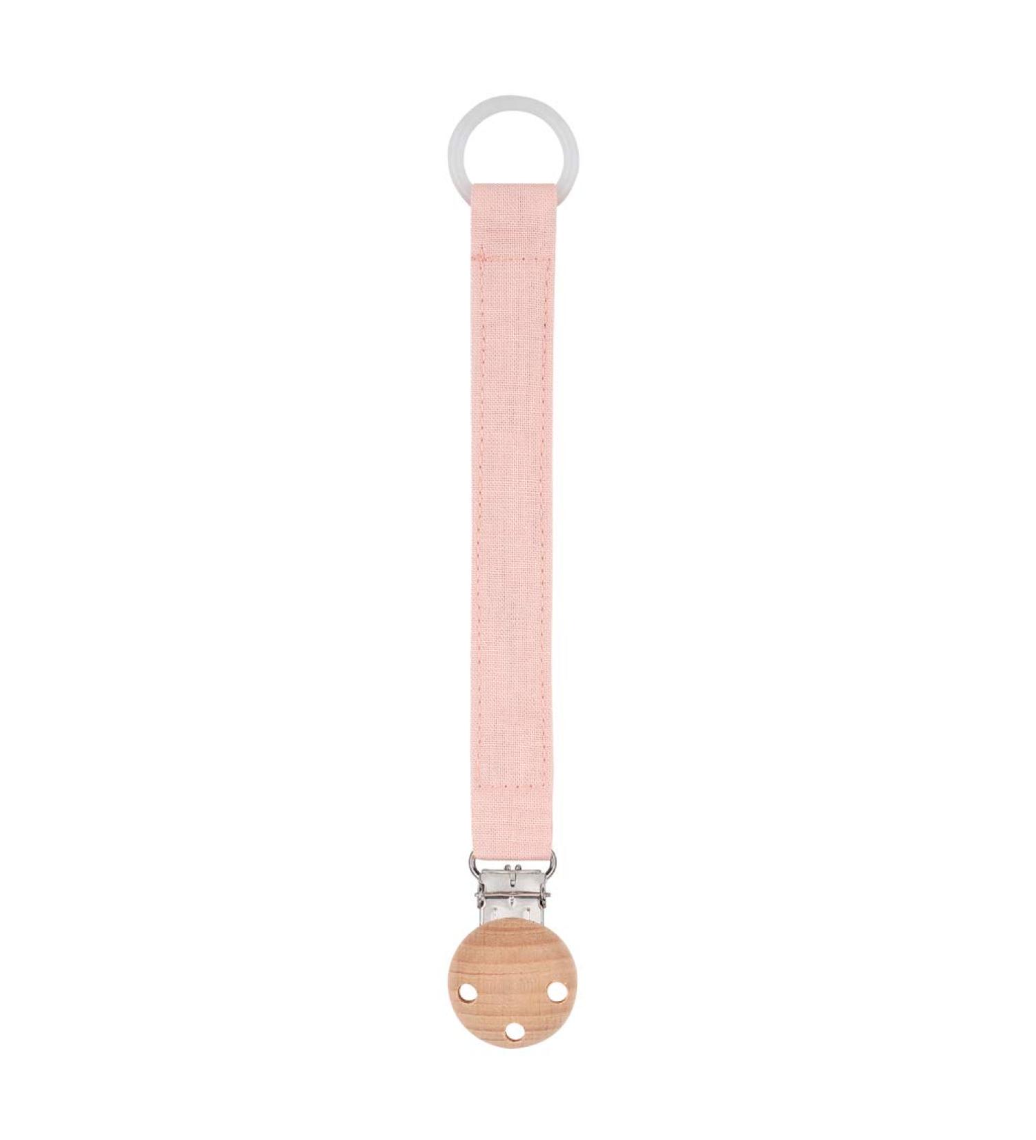 OKwife Natural Wooden Pacifier Clips | Baby Pacifier Holders Made of Cotton & Linen | International Shipping Available - Buy Online on GoSupps.com