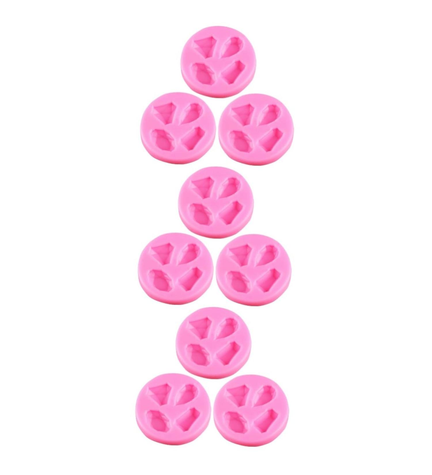 COHEALI 9 Pcs Baking Mold Silicone Tray Soap Silicone Molds Cupcake Candle Gems Silicone Mold Jelly Dessert 7X7X1CMx3pcs Pinkx3pcs - Buy Online on GoSupps.com